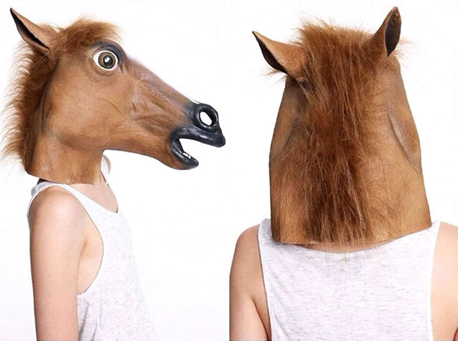 Latex Horse Mask, Halloween Animal Masks Horse Masks Costume Party Mask Adults Perfect for Masquerade Parties, Gifts โ image 3
