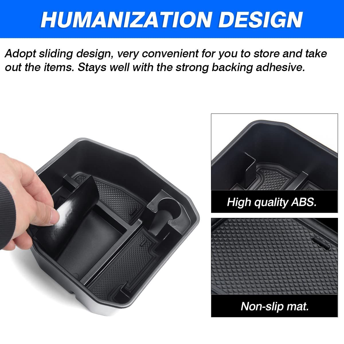 Center Console Organizer Accessories, (NOT for Refrigerator Version), Armrest Storage Box Middle Console Insert Tray — image 2