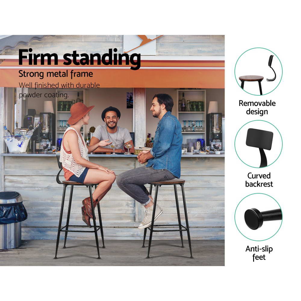 Artiss 4x Bar Stools Vintage Metal Chairs โ image 6