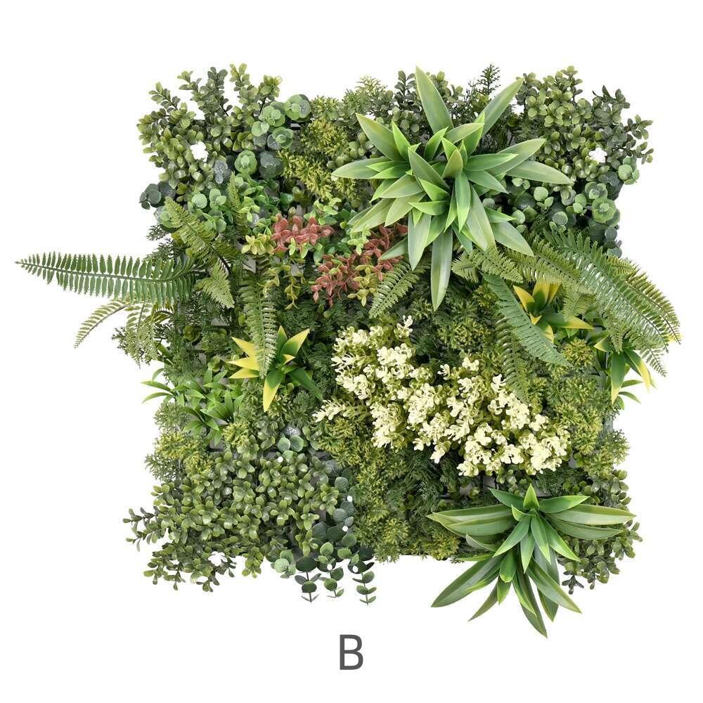 YES4HOMES 3 Artificial Plant Wall Grass Panels Vertical Garden Foliage Tile Fence 50X50 CM — image 3
