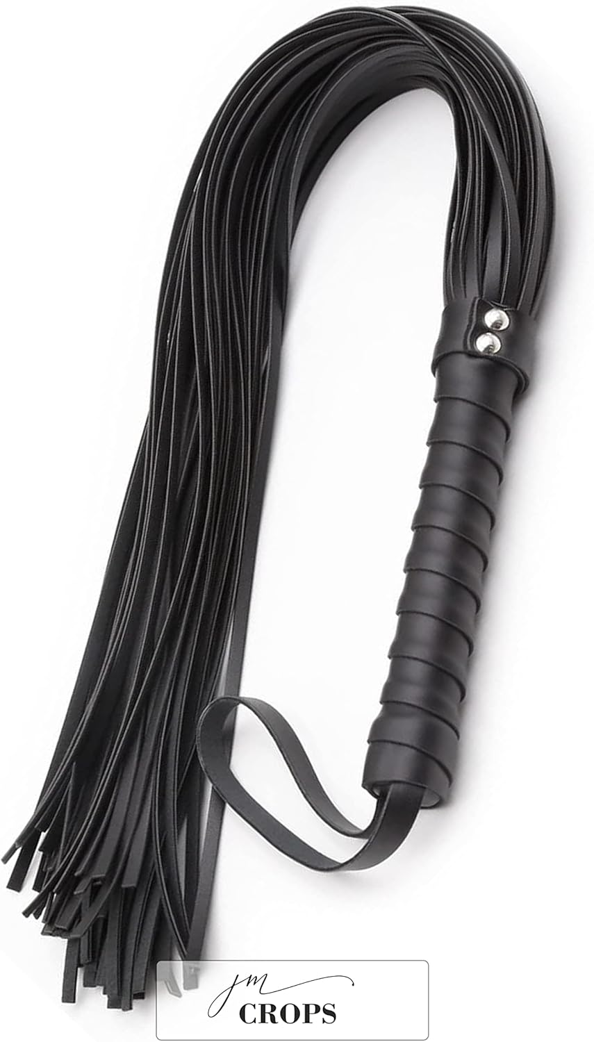 Horse Whip 27" Crop 18" Faux Leather Set Black Riding Whip Horse and Crops Equestrian Horse Whip Set — image 5