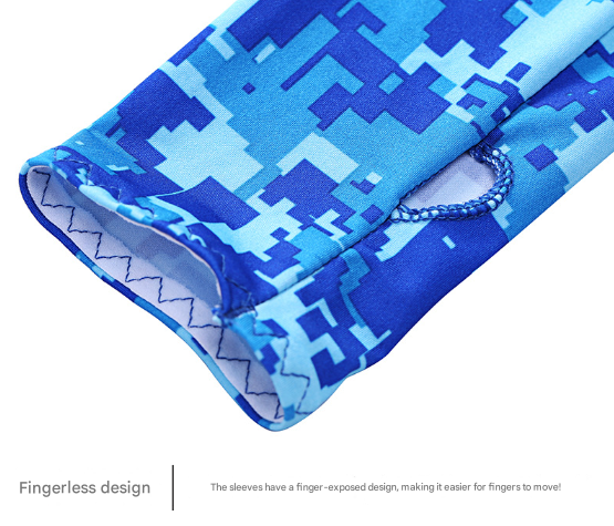 2 Sets Blue Camouflage Cooling UV Protection Set - 2 Skull Cap, 2 Neck Gaiter & 4 Arm Sleeves for Outdoor Sports โ image 5