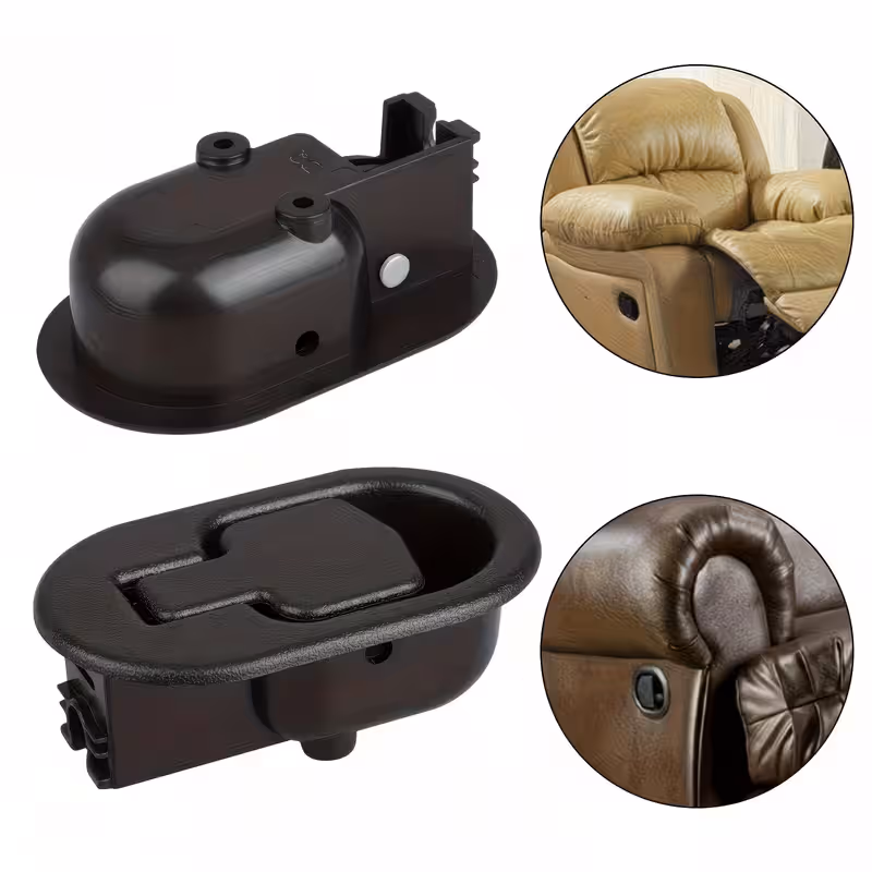 2 Pack Metal Recliner Replacement Parts Durable Metal Handle Recliner Chair Sofa Couch Release Lever Replacement Pull Handle Black Suite Recliner