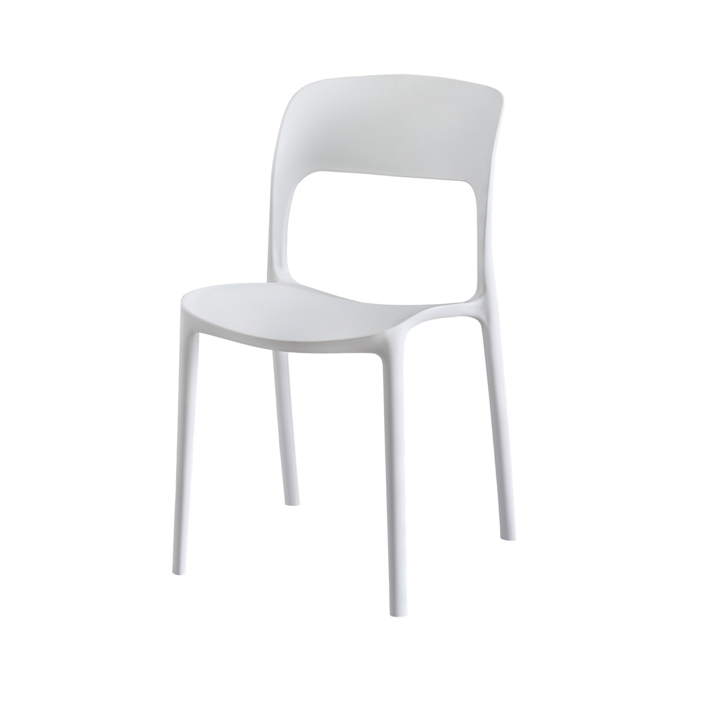 Gardeon 4PC Outdoor Dining Chairs Stackable PP Patio Chair Garden Furniture White — image 3