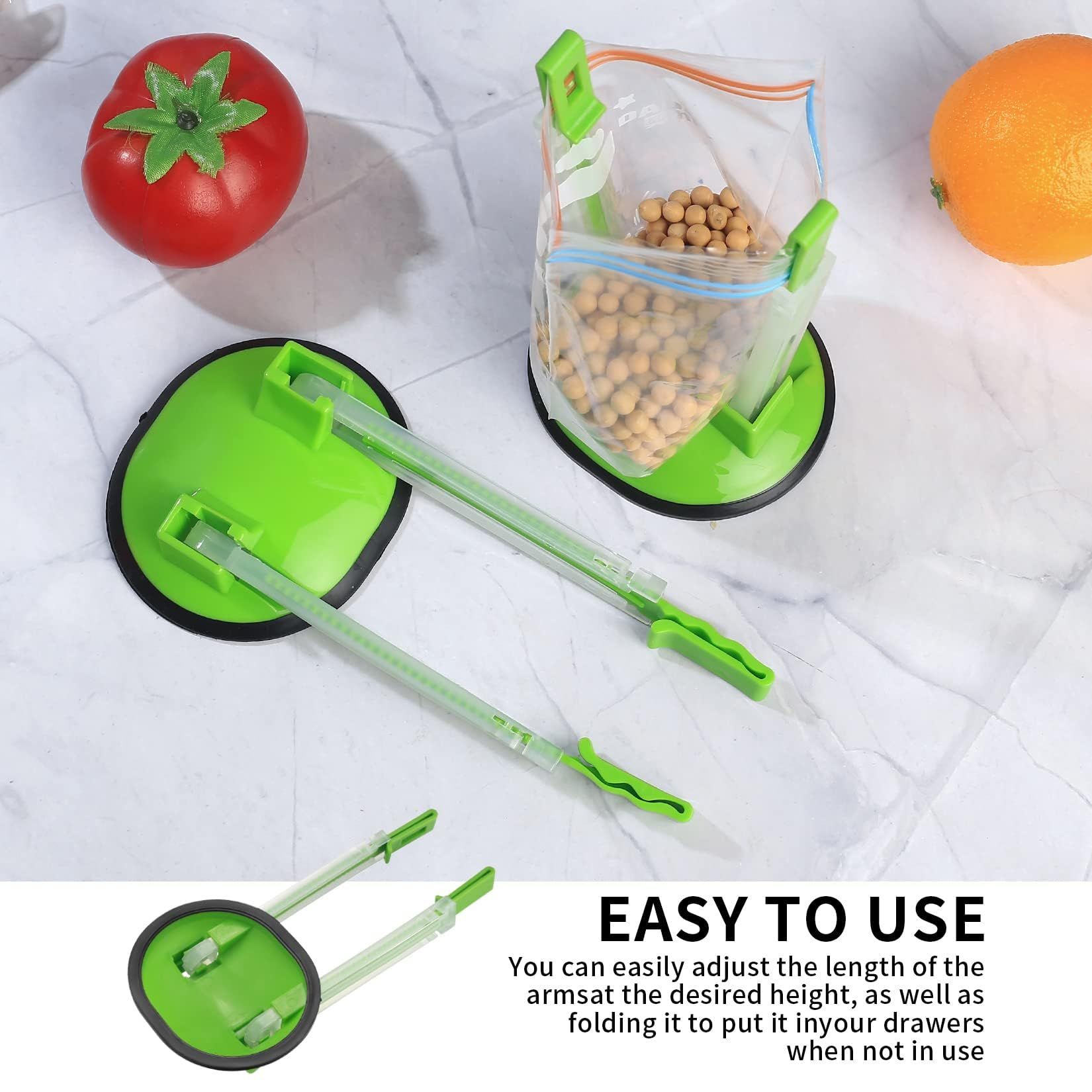 Freezer Bag Holder Stand, Food Storage Holders, Adjustable Plastic Food Prep Bag, Zip Lock Bag Holder Stand for Food Meal Prep Bag โ image 2