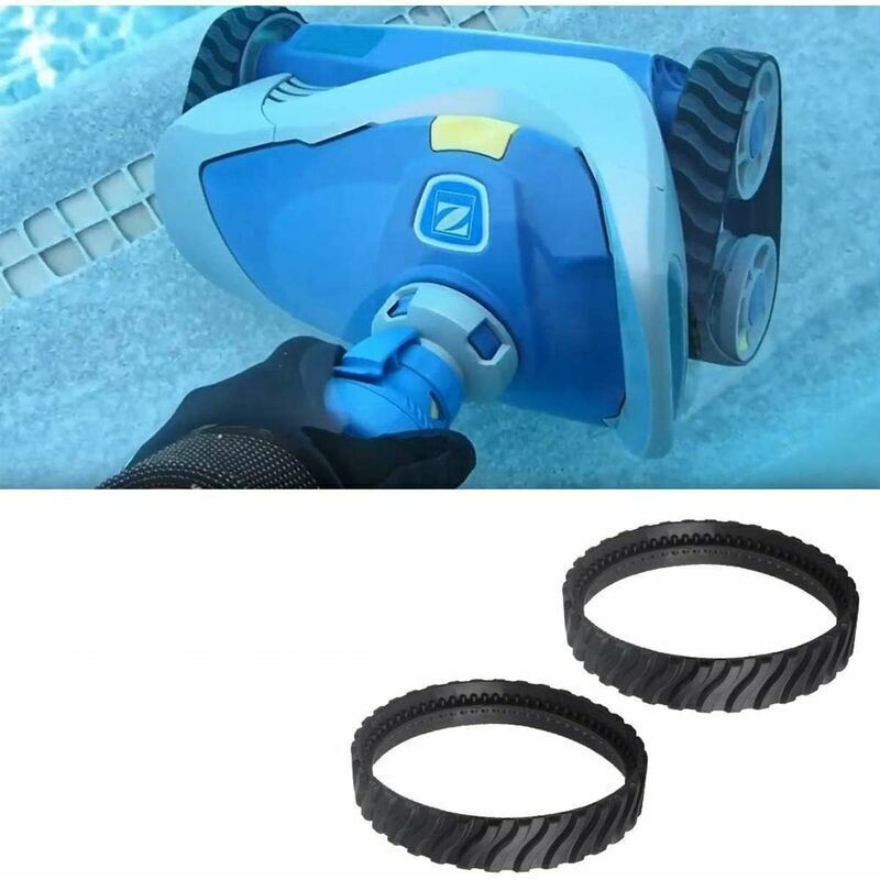 4 Replacement Tracks for Pool Cleaner Compatible with Zodiac Baracuda MX6 and MX8, Black Tire Track Wheel R0526100 — image 2