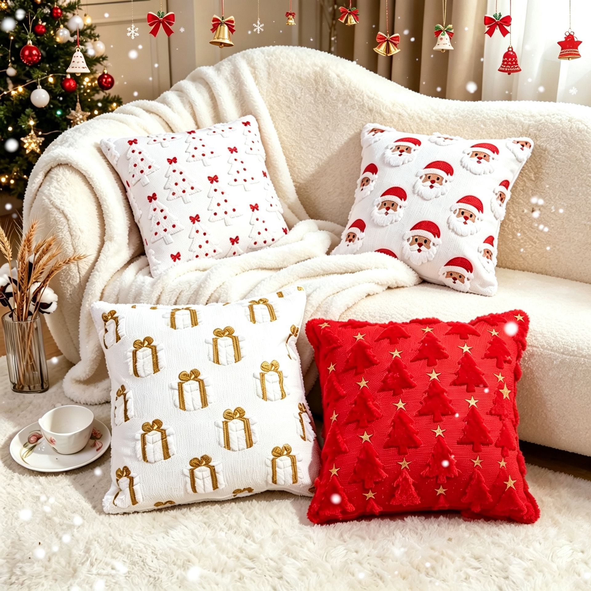 Set of 2 Christmas Cushion Covers (Pillow filling not included)-Style 26 — image 2