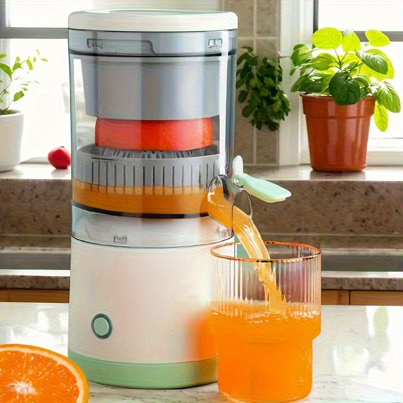 New Portable USB Charging Juicer, High Juice Yield for Various Fruits, Pulp Separating Design, Rechargeable Lithium Battery Ideal Gift White — image 2