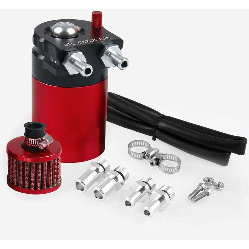 Universal Oil Catch Can, 300Ml Air Filter Breather Engine Separator Oil Tank Car Oil Catcher (Blue) — image 4