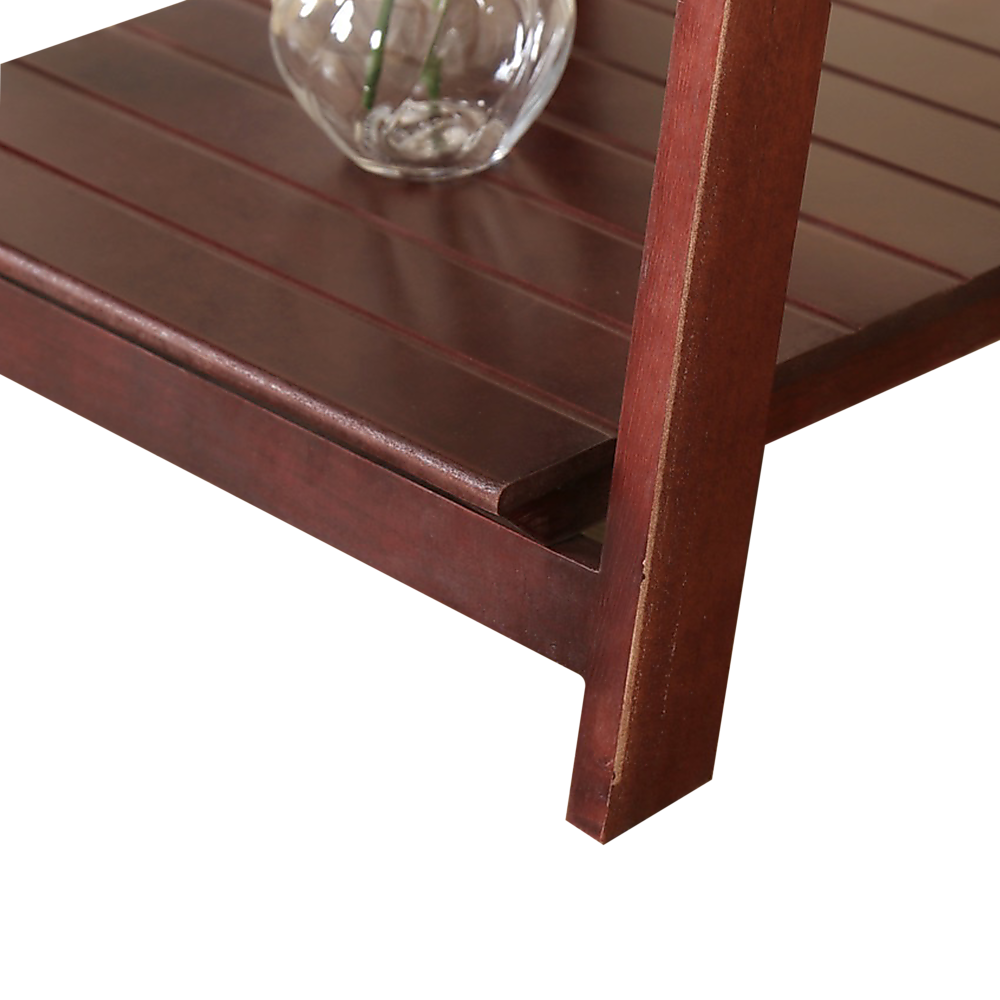 5 Tier Wooden Ladder Shelf Stand Storage Book Shelves Shelving Display Rack โ image 5