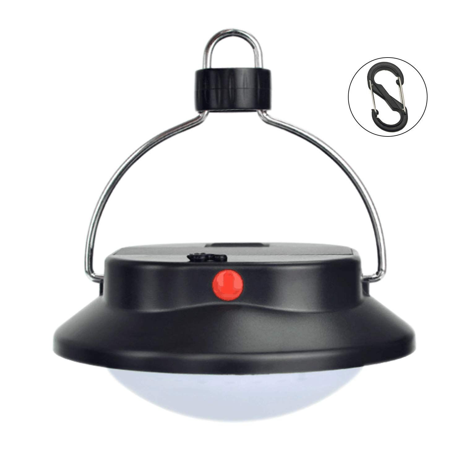 LED Tent Light - 3 Brightness Levels, Battery Powered, Foldable Hook with Carabiner, Great for Outdoor Camping, Canopy, Outages — image 2