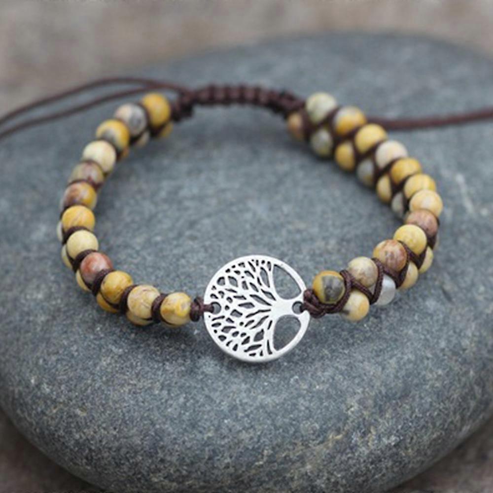 Healing Crystal Bracelets for Women Natural Gemstone Yoga Reiki Chakras Beads Anxiety Tree of Life Lucky Charm Braided Bracelet Adjustable Jewelry โ image 4