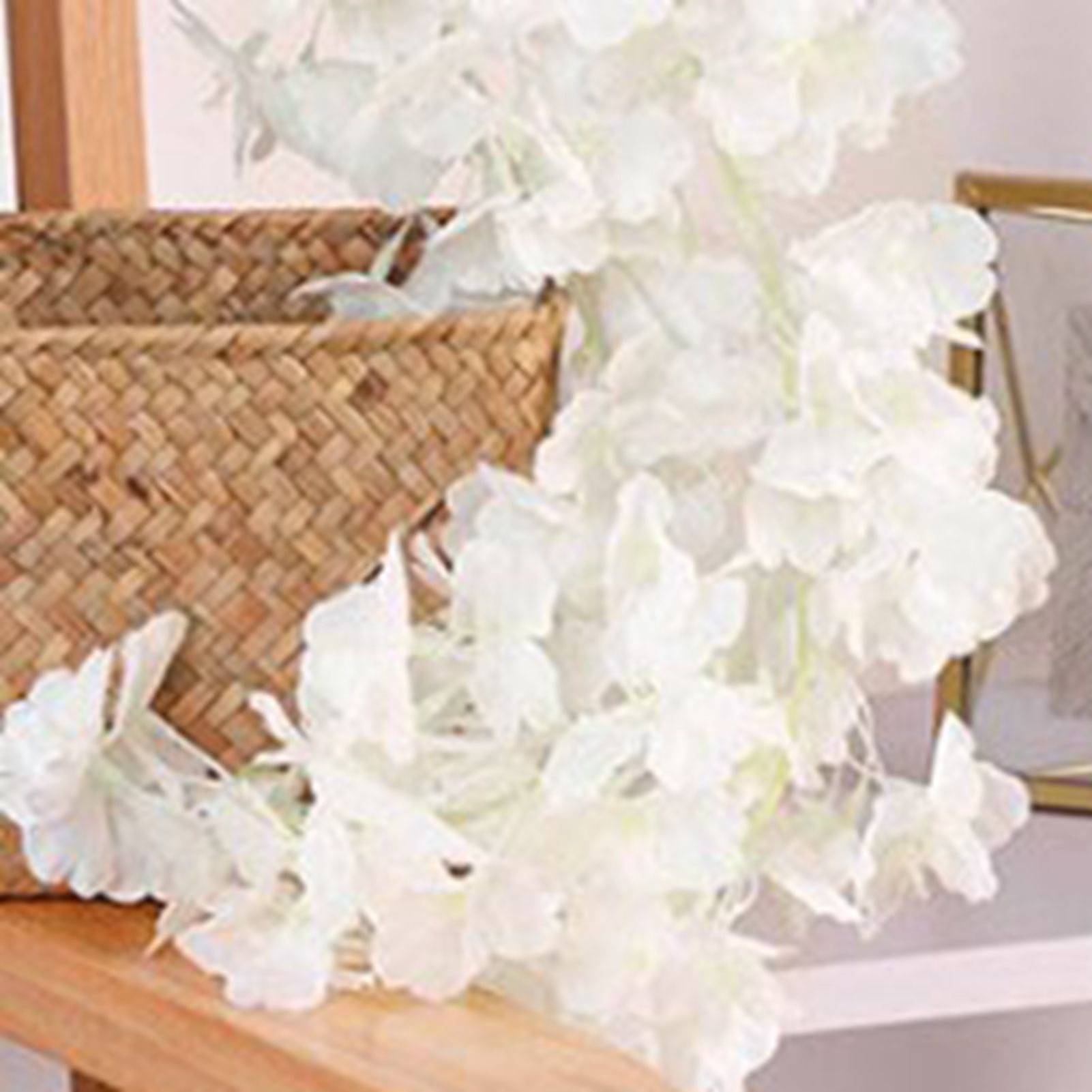 1.8m 256 Simulated Artificial Sakura Flower Garland Hanging Vines for Spring Home Room Wedding Party Decor White โ image 4