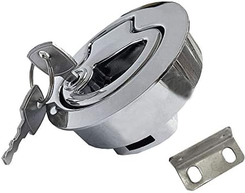 Zinc Alloy 2" Flush Pull Slam Latch Boat Hatch Round Deck for RV Yacht - Locking Style with Keys — image 2