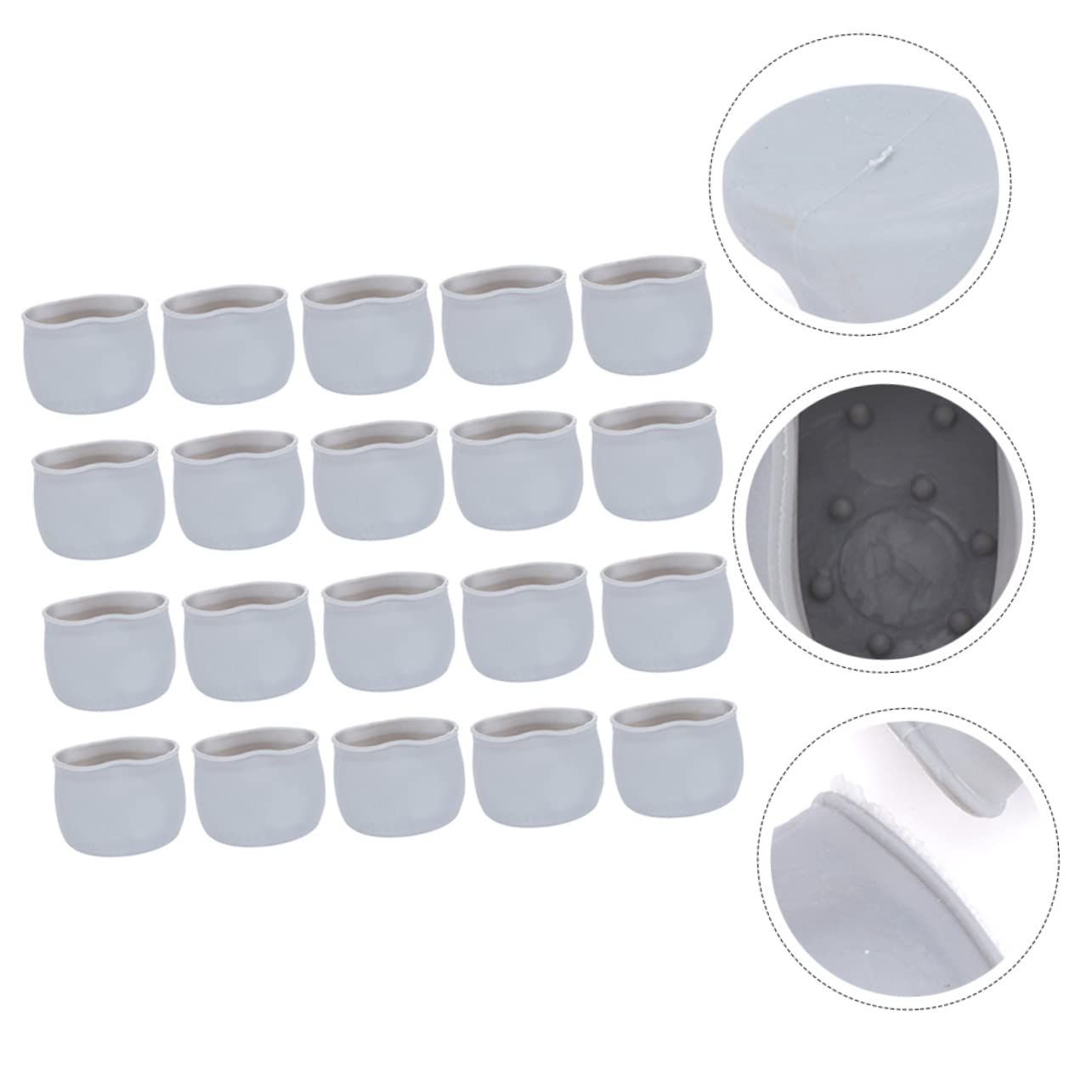50pcs Table and Chair Foot Cover Furniture Protective Cover Silicone Table and Chair Foot Covers Table Foot Mats — image 3