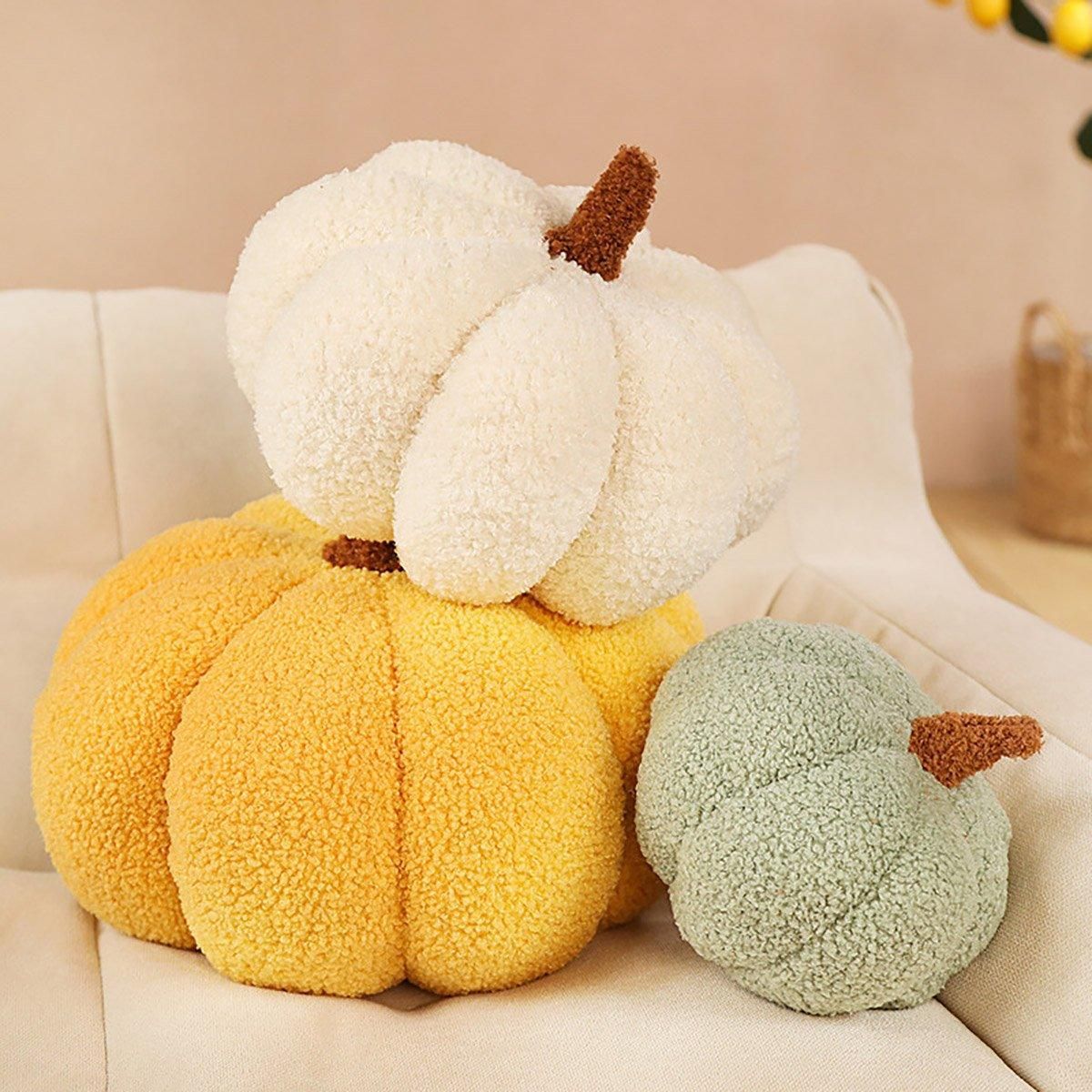 Soft Plush Pumpkin Pillow Cushion Sofa Living Room Bay Window Decor Indoor Toy - Brown — image 5