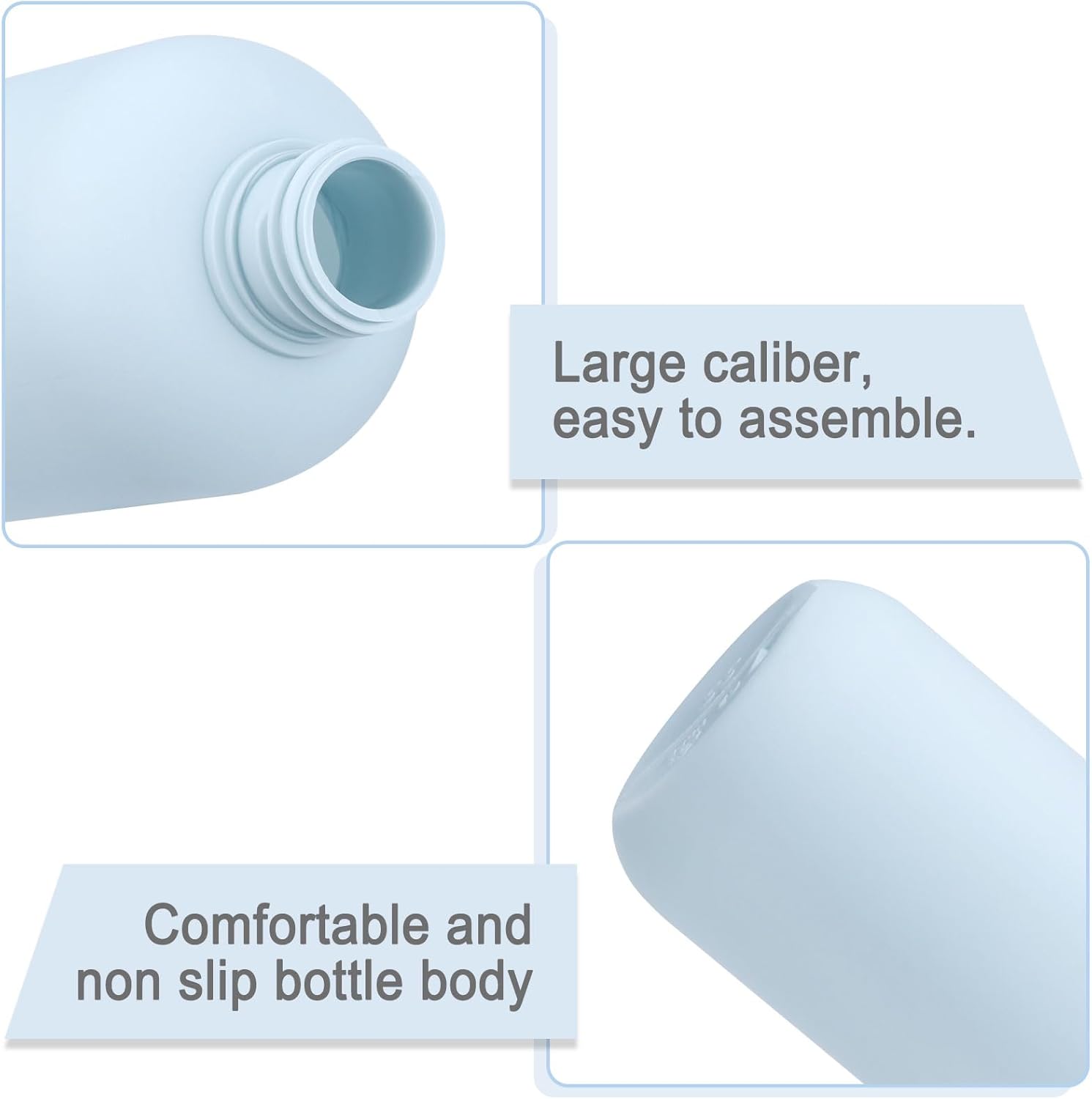 6 PCS Shampoo Travel Bottles, 200ml Refillable Travel Bottles Set for Toiletries,Empty Plastic Squeeze Bottles with Flip Cap for Conditioner, Lotions and — image 4