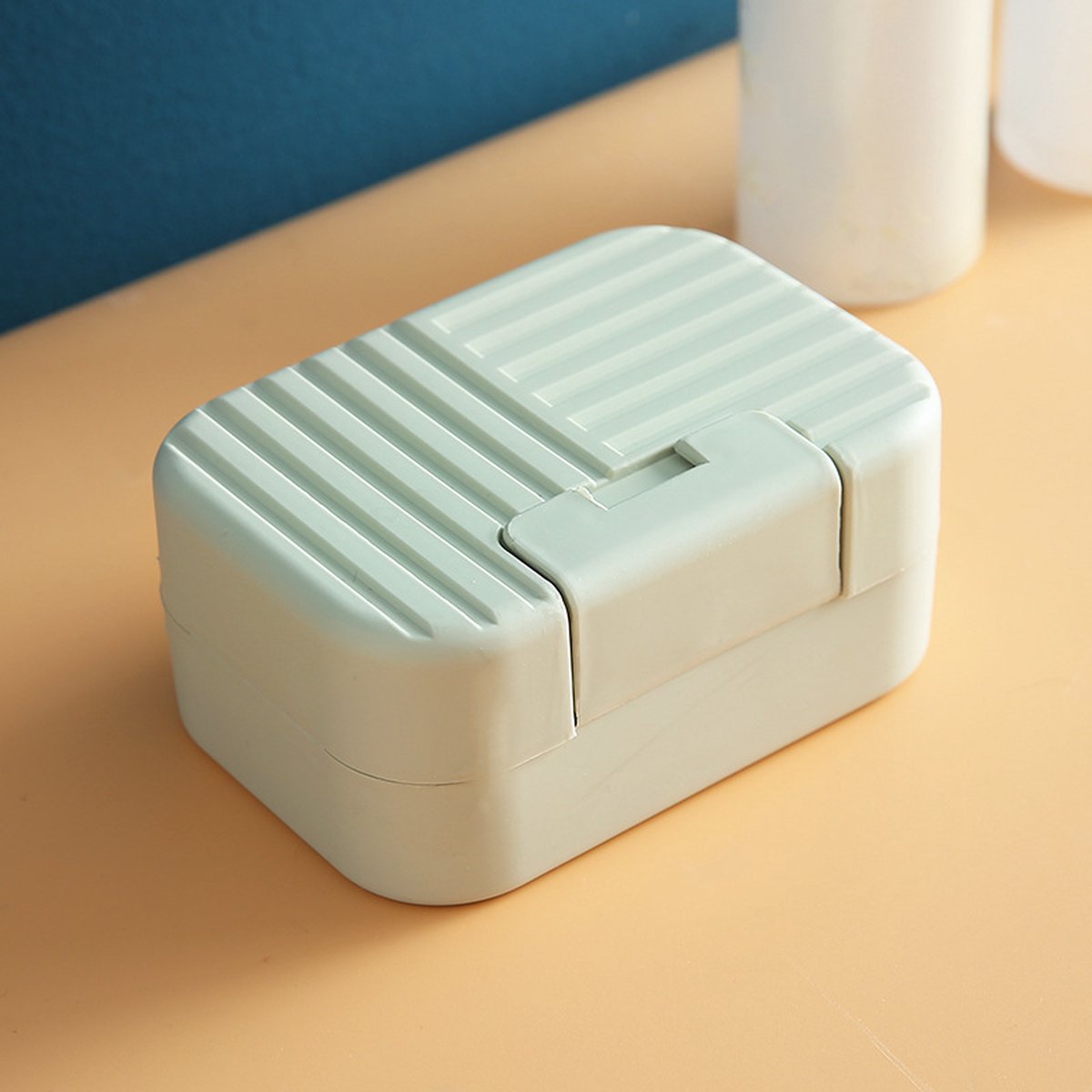 Soap Dish - Soap Holders - Soap Box - Portable Bar Soap Case - Soap Box Travel - Bathroom Accessories - PP - 11*7.5*5cm - green — image 3
