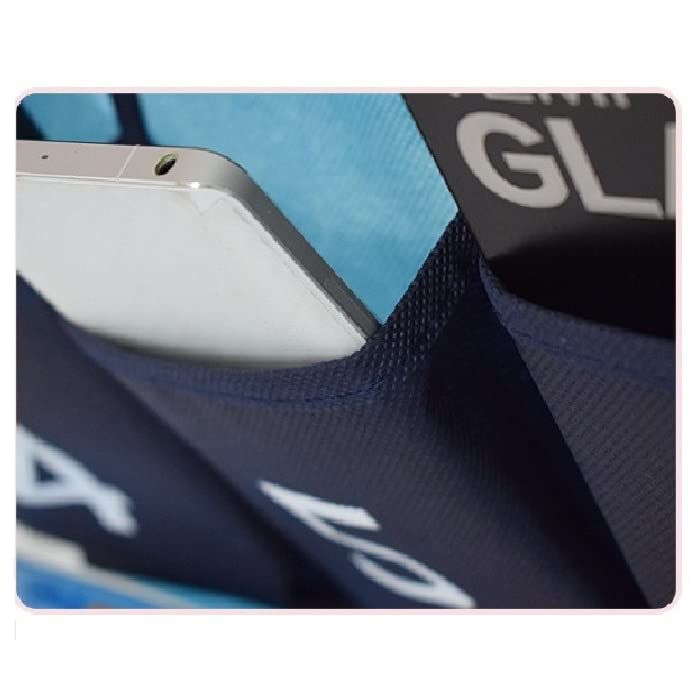 Numbered Pocket Chart Over Door Hanging Classroom Organizer for Cell Phones Calculators Holders Blue (30 Pockets)