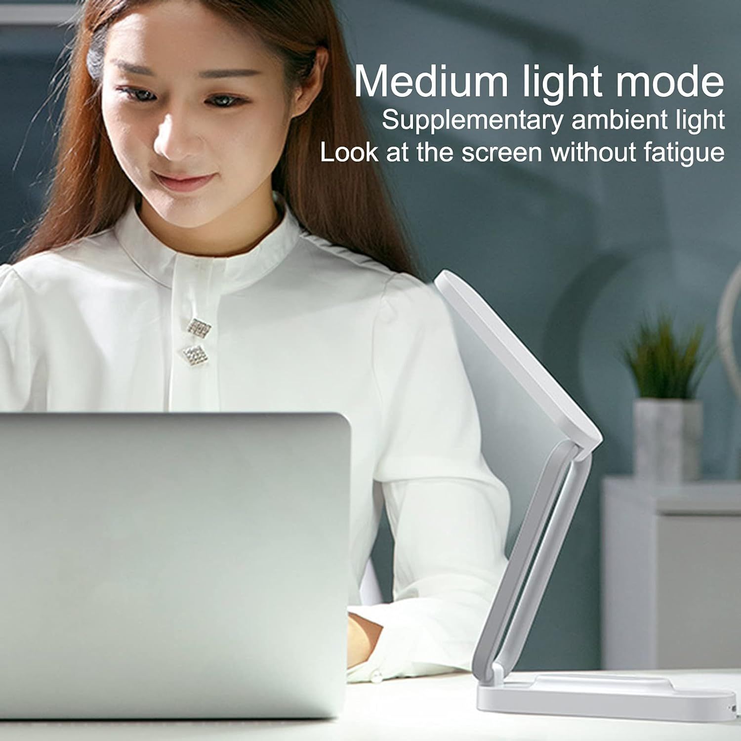 Rechargeable Lamp Dimming Portable Office Folding LED Reading Dorm Light for Home Tings USB Decorative Brightness and Foldable — image 4