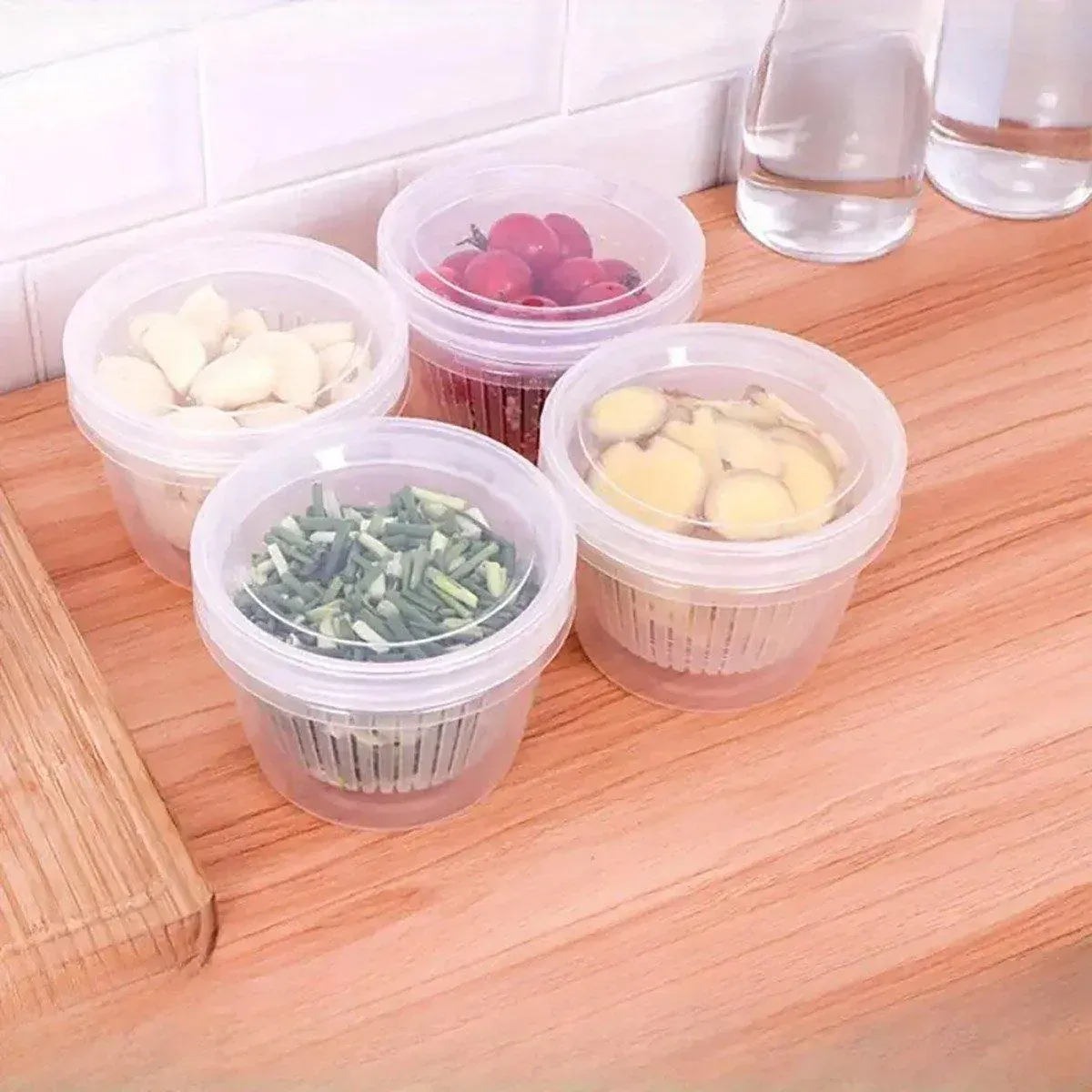 5pcs Plastic Storage Containers with Lids Refrigerator Organizer Box for Kitchen — image 5