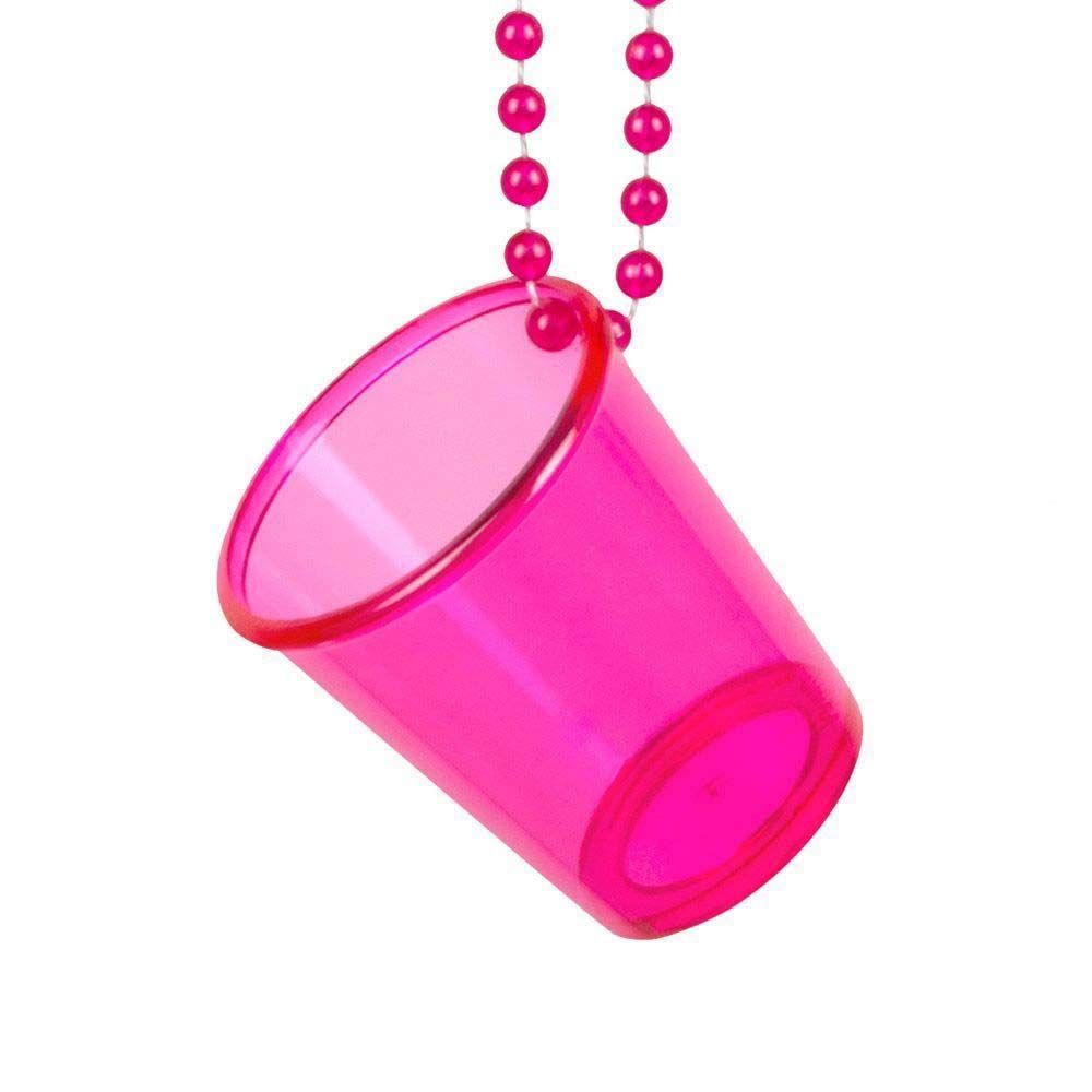 12 Pcs Bridal Shot Glass Chain, Bead Necklace Small Wine Glass Bachelor Party Necklace for Bachelorette Beach Trip New — image 5