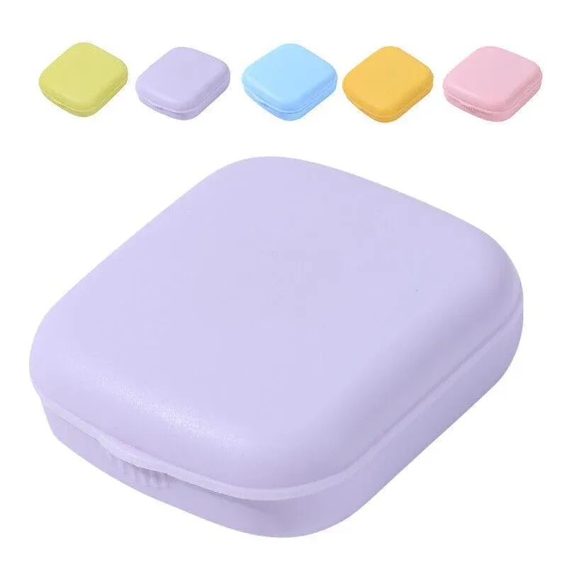 Pocket Plastic Mini Contact Lens Case Kit Outdoor Travel Holder Mirror Container - Green โ image 4