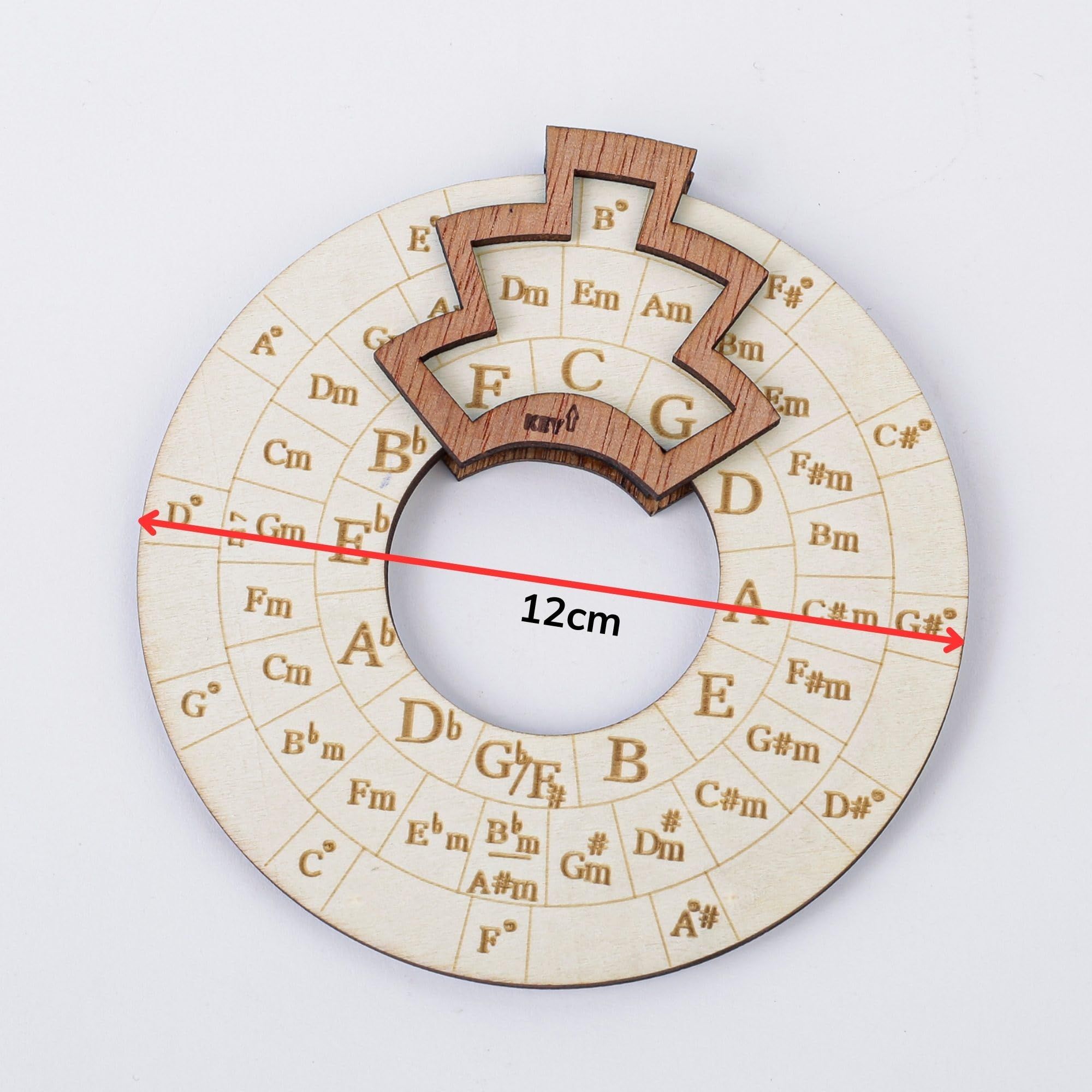 (1PCS, Diameter: 12cm) The Circle of Fifths Wooden Wheel: Melody Tool - Musical Educational Chord Wheel for Musicians โ image 2