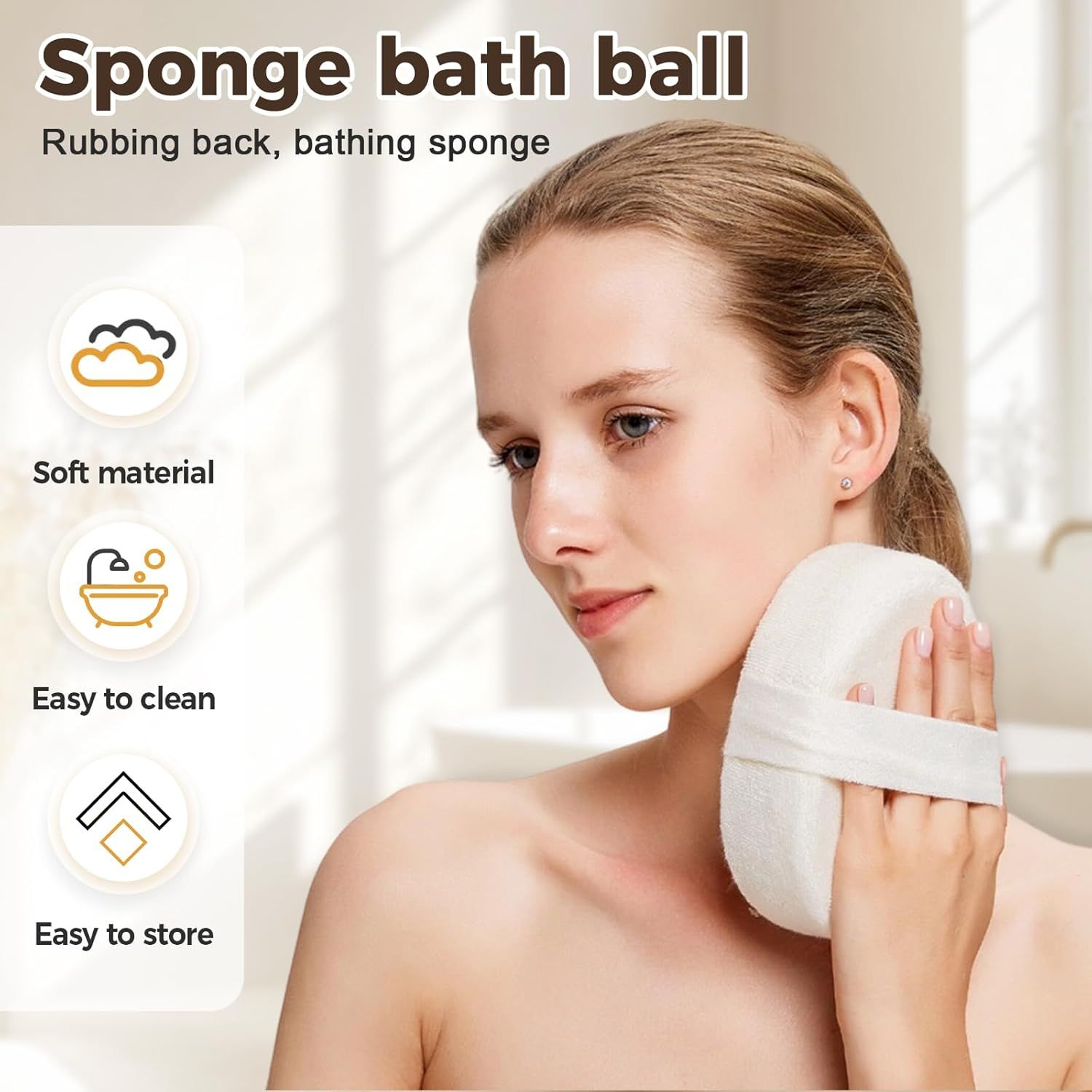 2025 Natural Loofah Sponge - Exfoliating Body Scrubber for Shower, Eco-Friendly Loofah for Men & Women (1pcs) — image 2