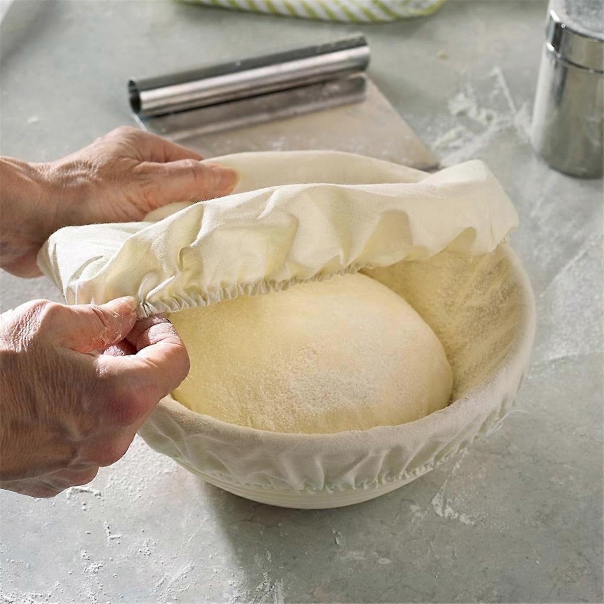 Round Handmade Rattan Bread Proofing Basket 23x8cm Compatible with Artisan Baking โ image 4