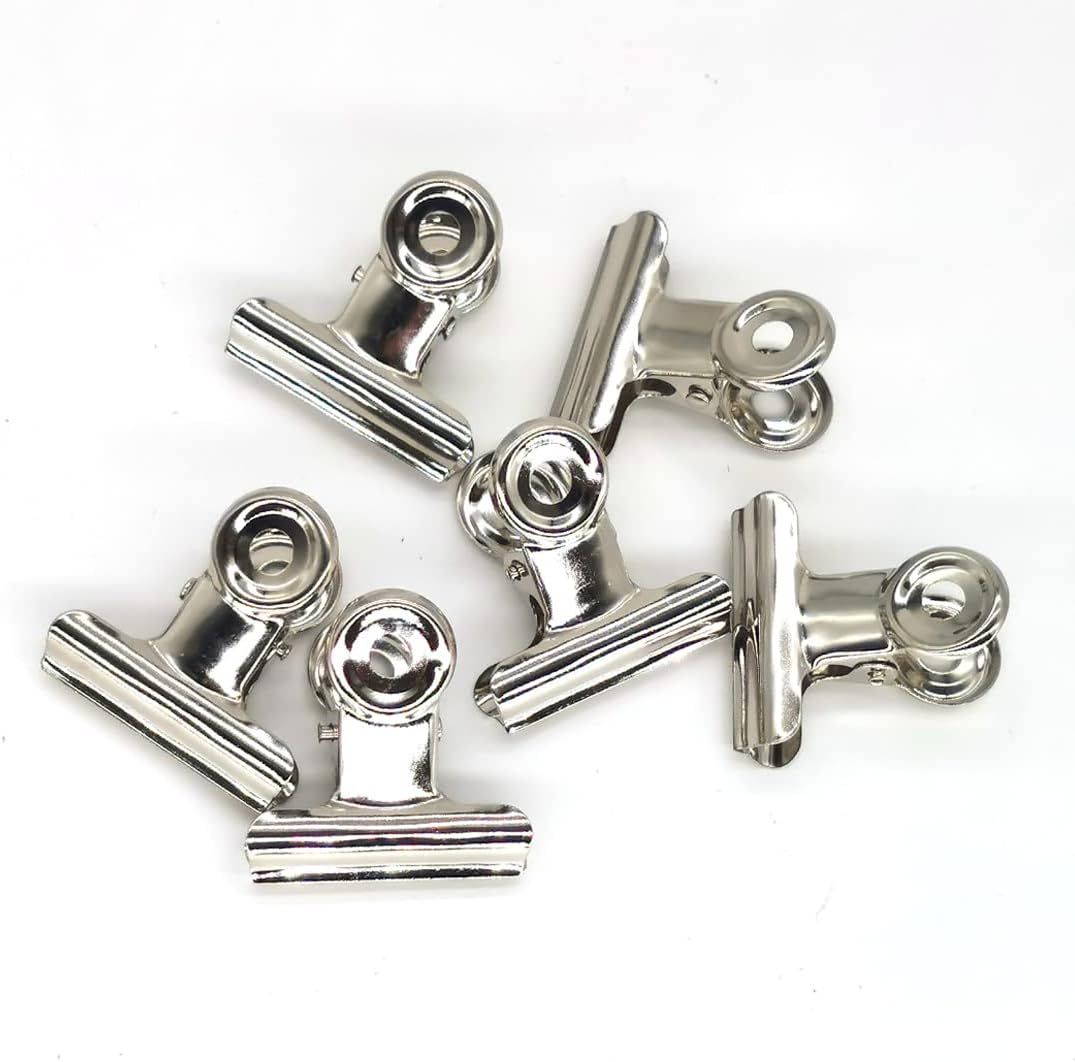 48PCS Bulldog Clips Silver 1.25 Inches,Mini Binder Clips,Metal Paper Clips with Transparent Storage Box,Hinge Clips for Crafts โ image 4