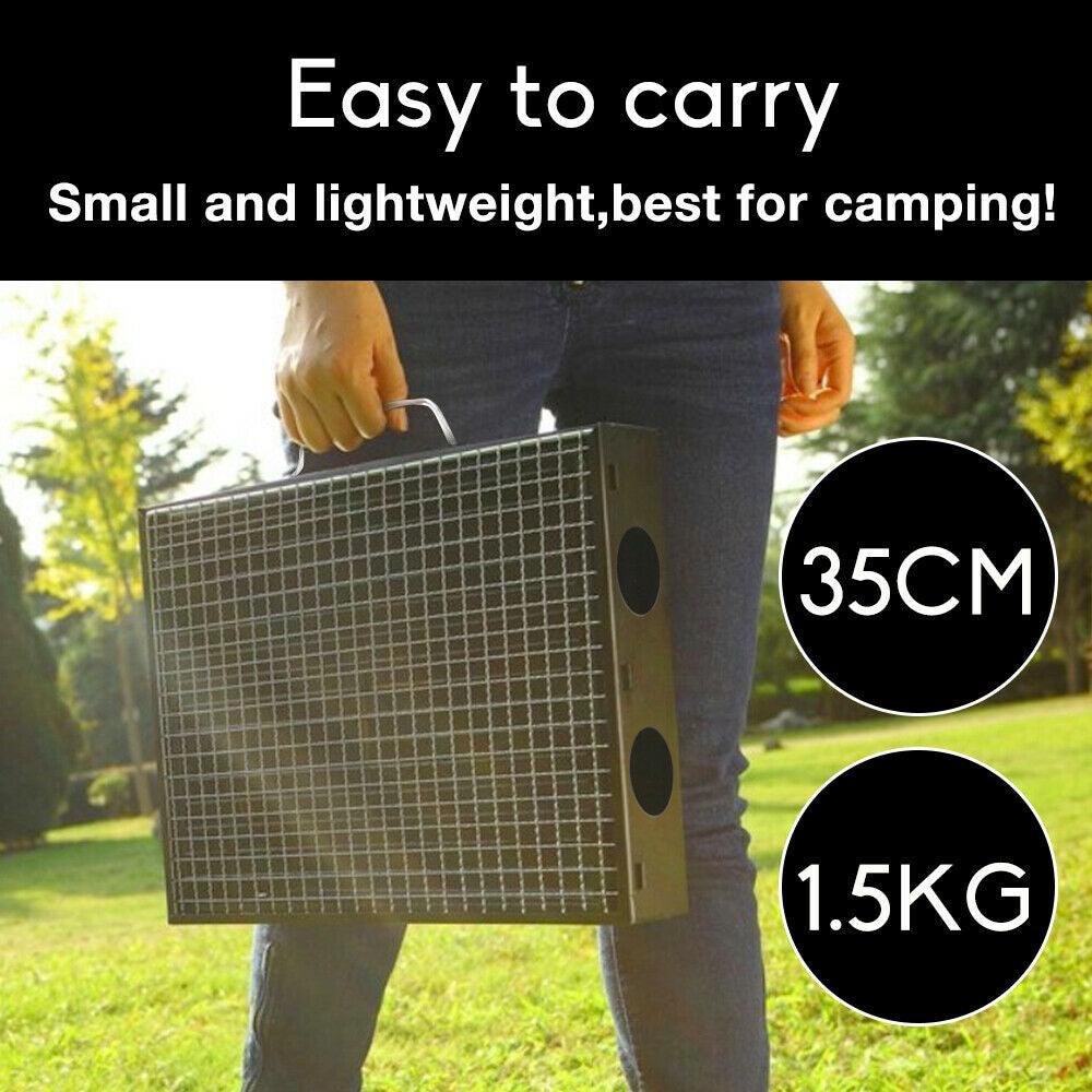 Outdoor Camping Portable & Foldable Charcoal BBQ Grill Hibachi Picnic Barbecue — image 5