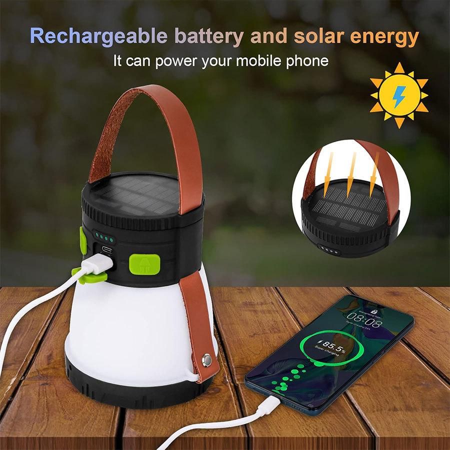 LED Solar Camping Light, 1500 Lumen Portable Flashlight, USB Rechargeable with 7 Lighting Modes & 7500mAh Battery, Outdoor Travel Camping Lantern β image 3