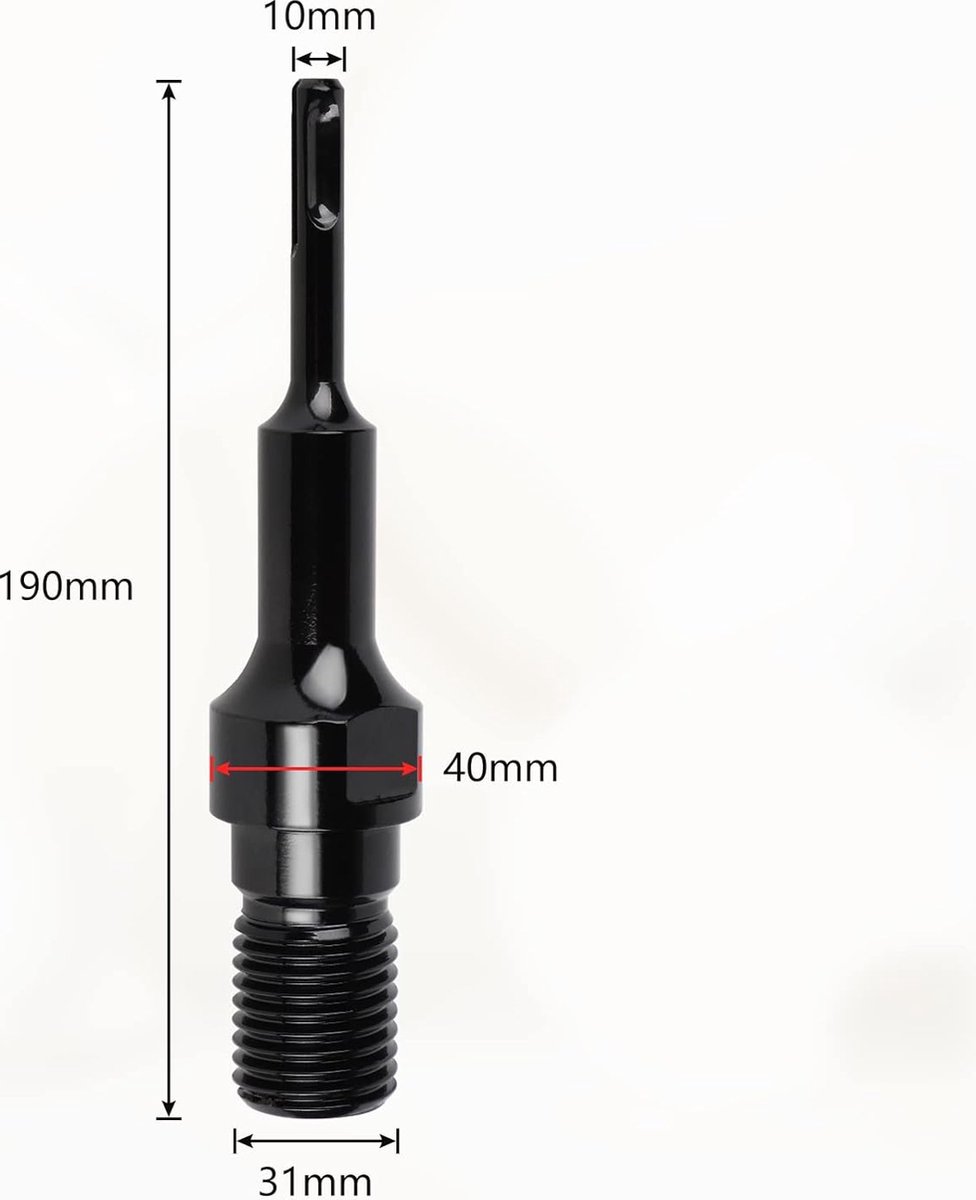 Chisel - Drill Bit Set - SDS Plus Adapter - Chisels - Drill - Steel - Black - Drill Connecting Rod - Baby Clothes Accessories for Electric Drills - 1 1/4 inch — image 4