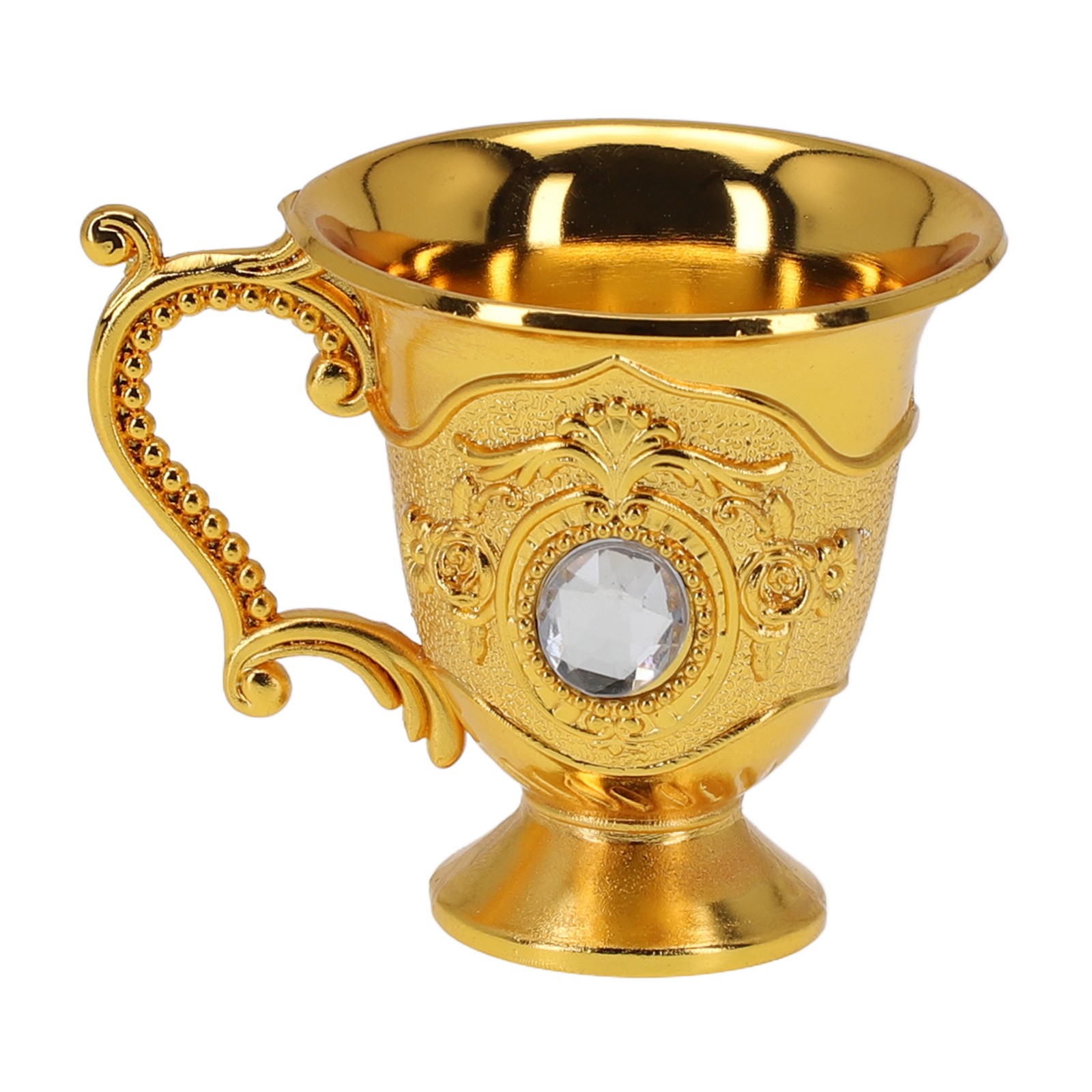 Decorative Tea Cup European Style Coffee Mug Metal Wine Drinking Cups Bar Party Gold YIWEI — image 2