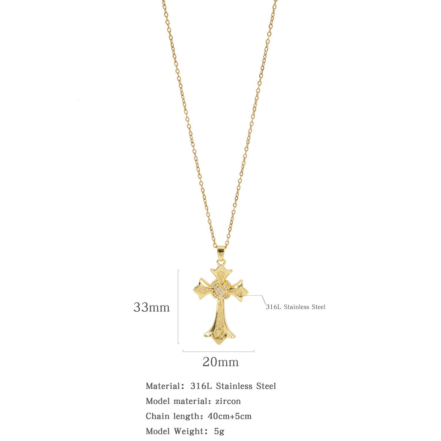 Cross Necklace for Women and Men,Adjustable Pendant Necklaces for Girls,Plated Hypoallergenic Jewelry Gifts for Women Trendy โ image 5