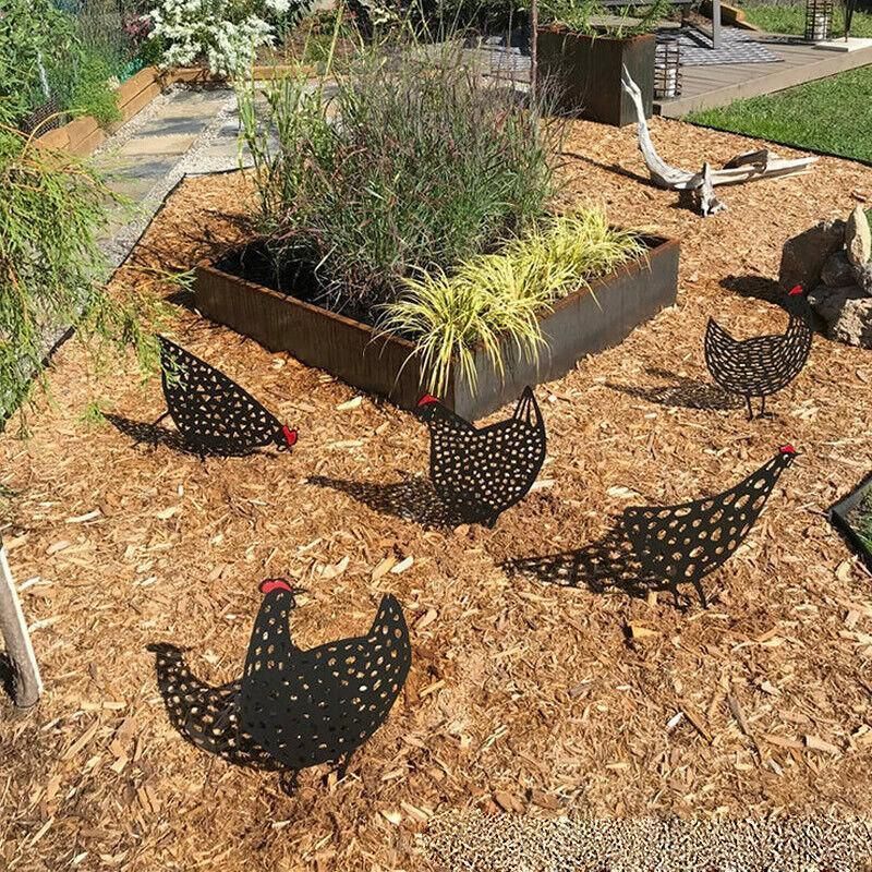 Garden Ornaments Chicken Yard Art Garden Backyard Lawn Decor Gift Easter Deco - A — image 6