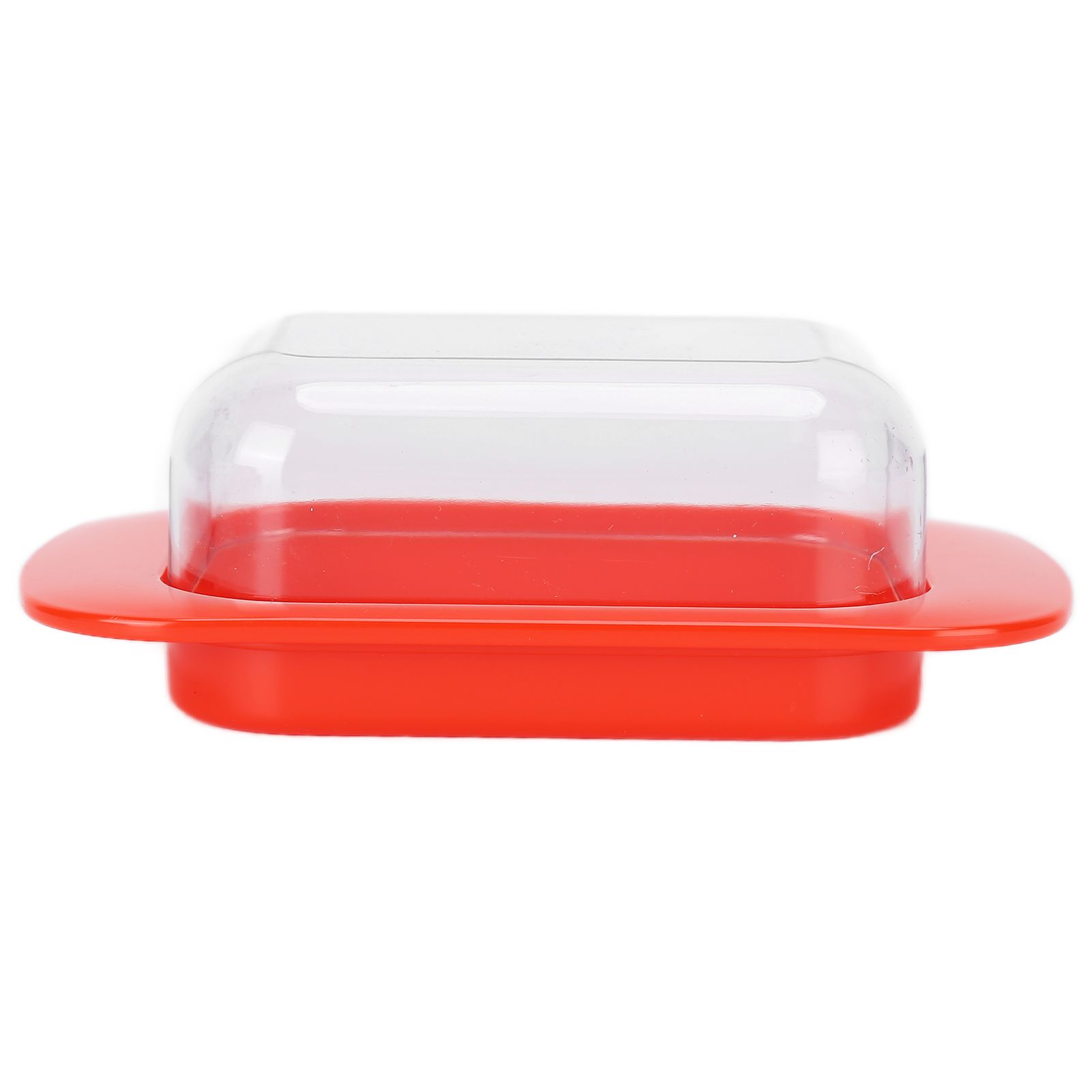 Wide Rectangular Butter Container with Lid Knife Portable Small Cheese Dish Holder Tray for Home KitchenRed — image 4