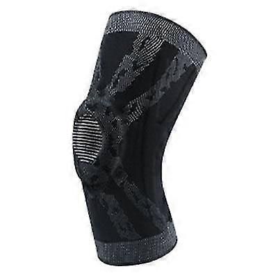 Patella Knee Support Brace with Silicone Support Anti-Slip Sports Knee Sleeve for Basketball Running Cycling Gym L