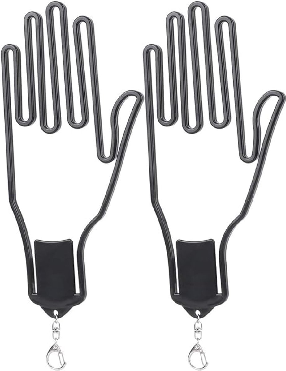 2-Pack Glove Supports - Black Plastic Frame to Prevent Deformation - For Golf & Outdoor Gloves