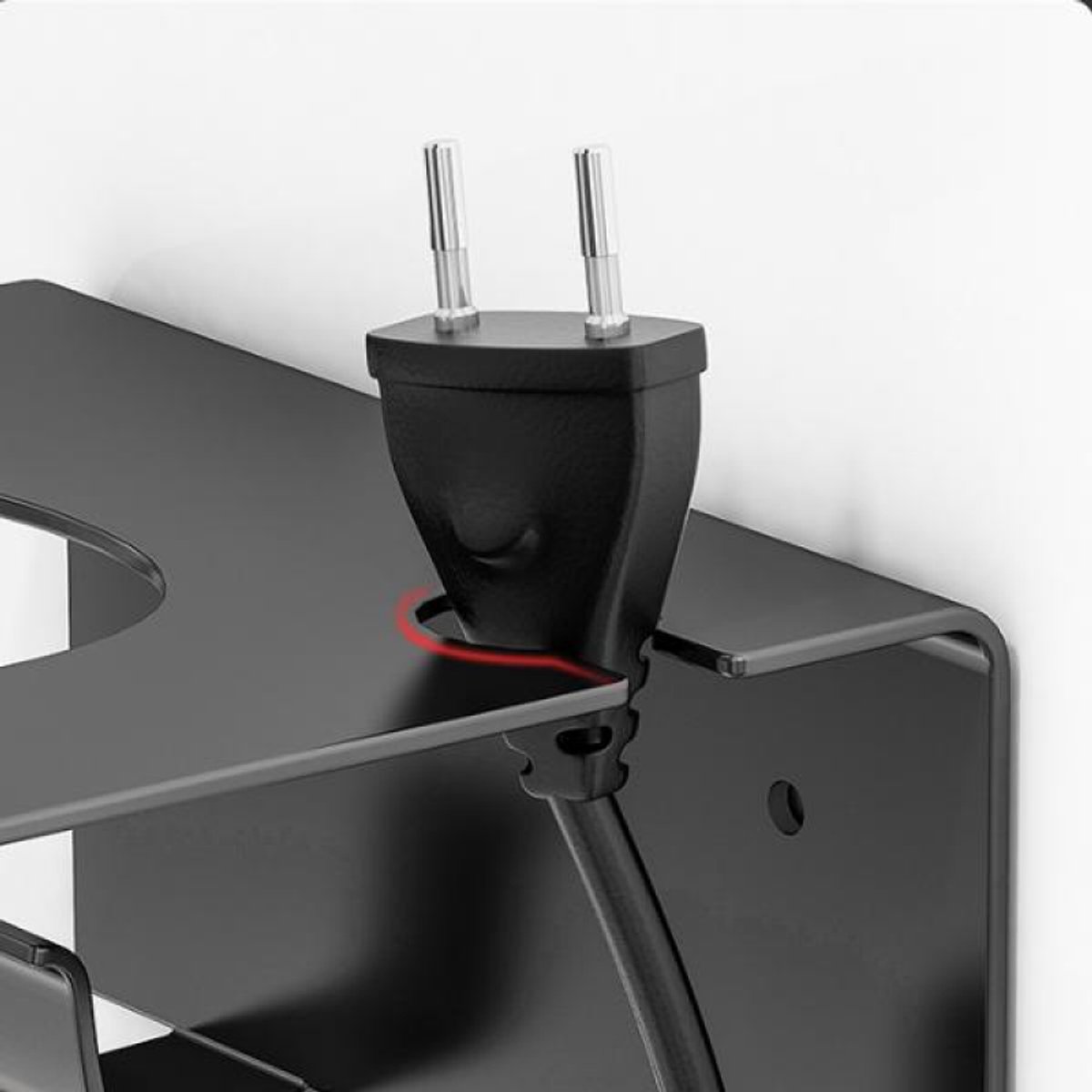Hairdryer holder - Hairdryer wall bracket - Universal - wall bracket - black - 11.5*9.5*5.5cm - metal - wall bracket - Bathroom accessories โ image 2