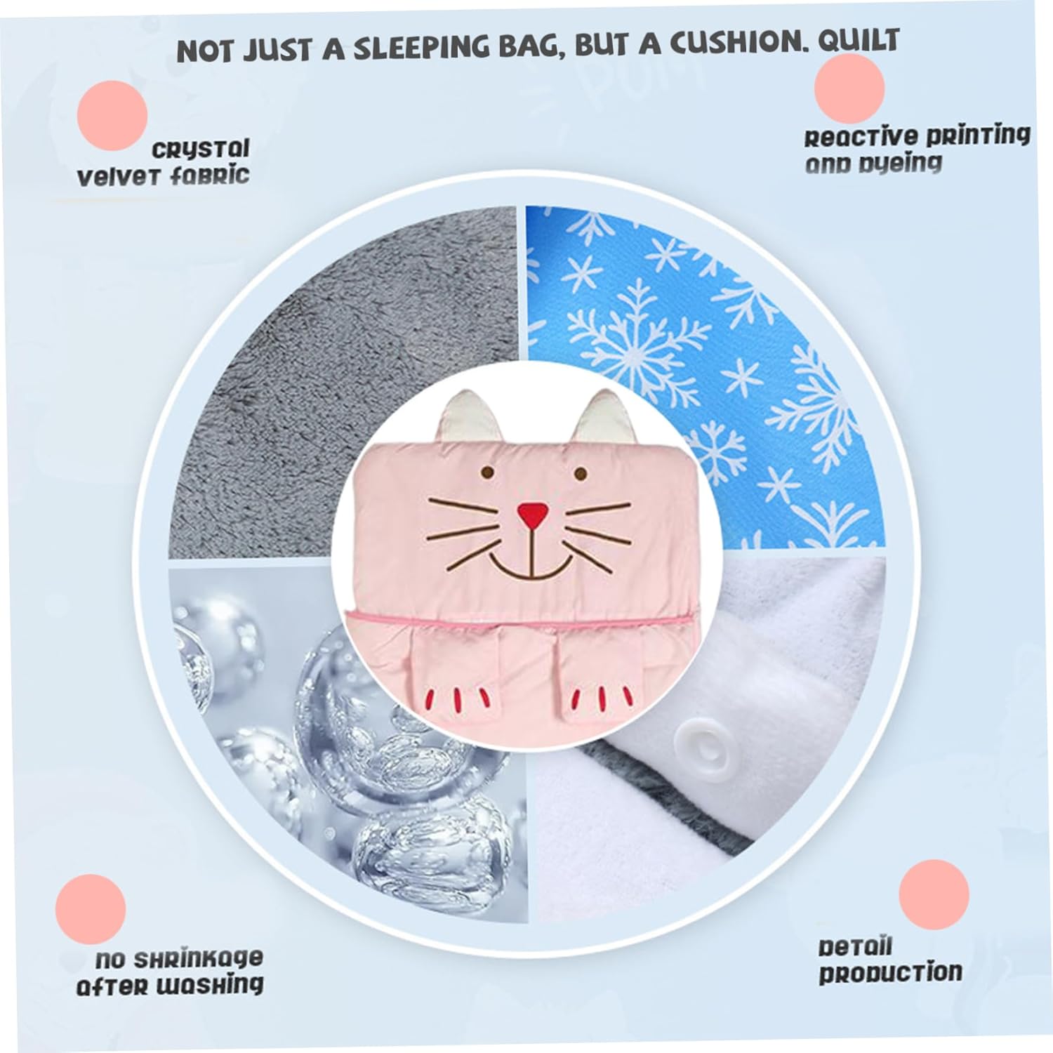 Sleeping bag for children, cozy cartoon design for boys and girls โ image 2