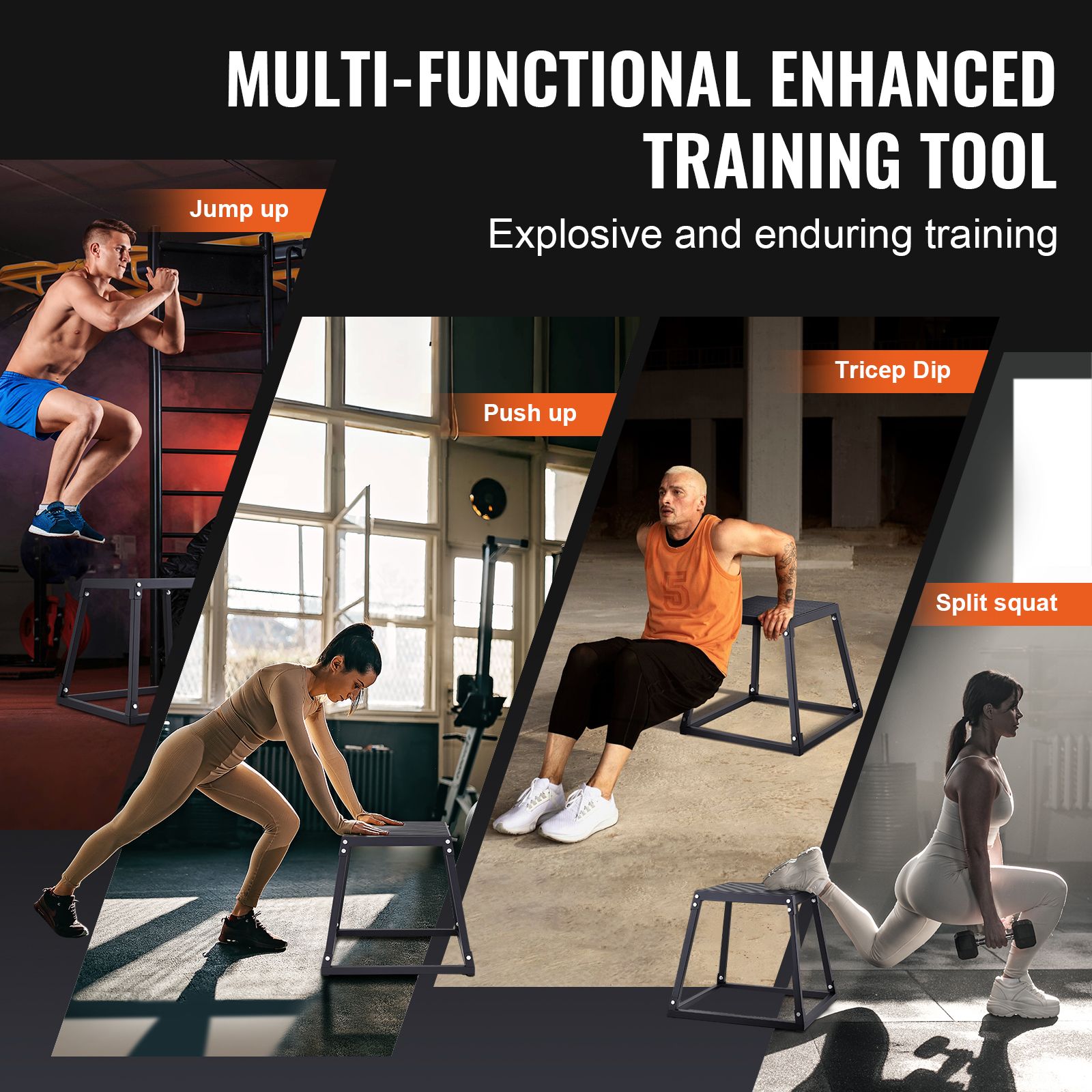 Plyometric Jump Boxes, 12/18/24/30 Inch Plyo Box, Platform and Jumping Agility Box, Anti-Slip Fitness Exercise Step Up Box Set for Home Gym Training โ image 5