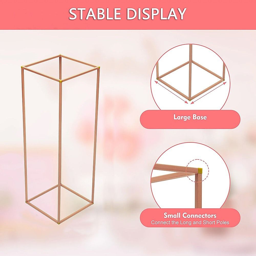 Rose Gold Metal Flower Stand — image 5