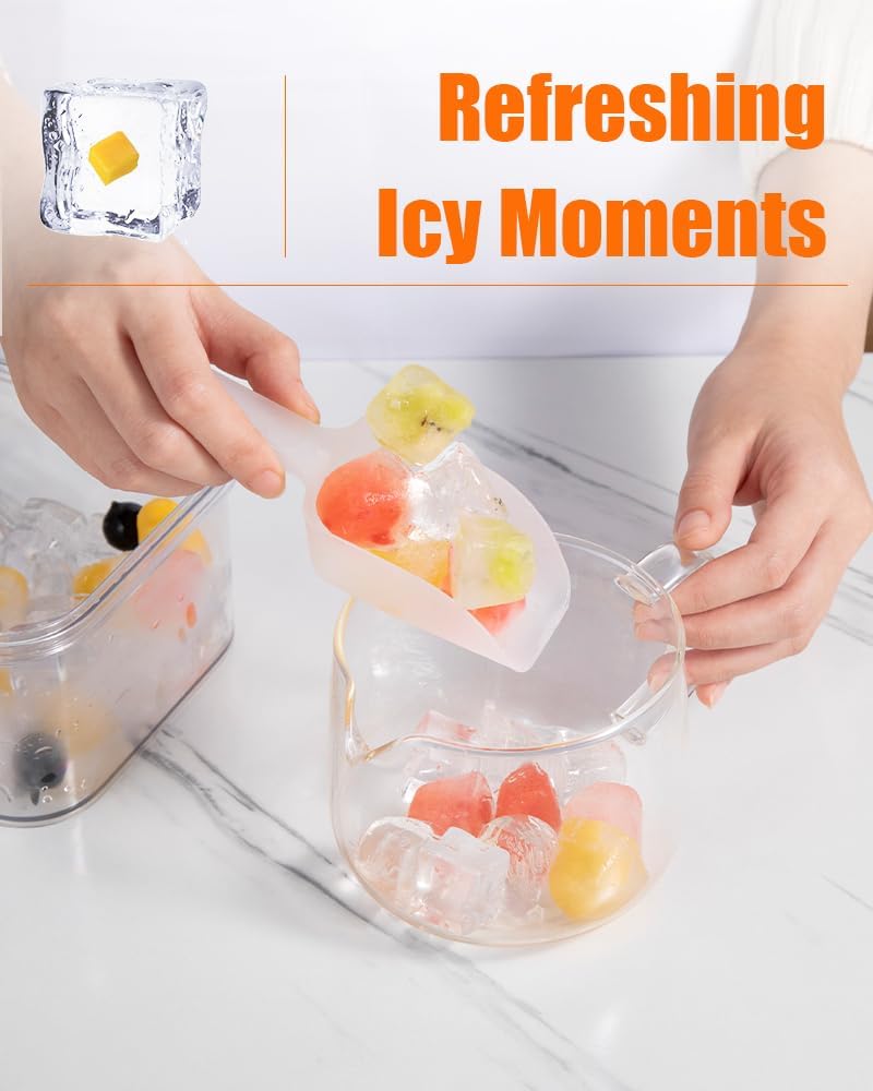 Ice Cube Tray with Lid&Bin, Ice Cube Mold with 56 Cubes, Stackable Ice Trays for Freezer with Easy-Release Silicone Bottom, for Drinks, Coffee, cocktail — image 6