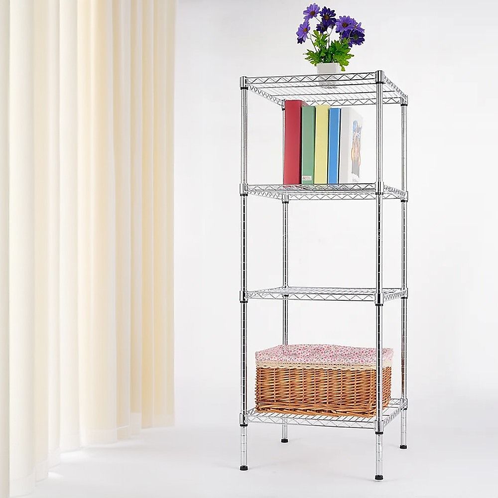 Wire Storage Rack – 60 × 60cm Chrome Shelving with Fixed Legs — image 2