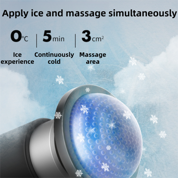Black Grey Mini Hot Cold Massage Gun with10 Heads - 6 Intensity Dual Thermal Therapy Deep Muscle Reliever for Gym Fitness Recovery โ image 4