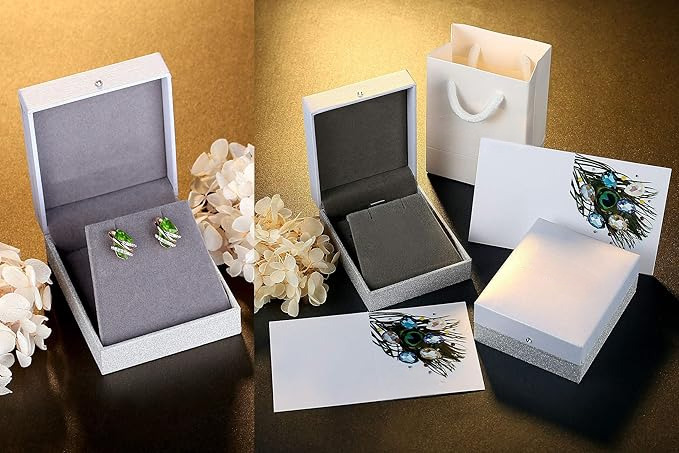 Infinity Love Heart Birthstone Earrings for Women, Crystal Stud Earrings with Healing Stones, Allergy-Free Jewelry for Women with Gift Box, Silver-tone — image 5