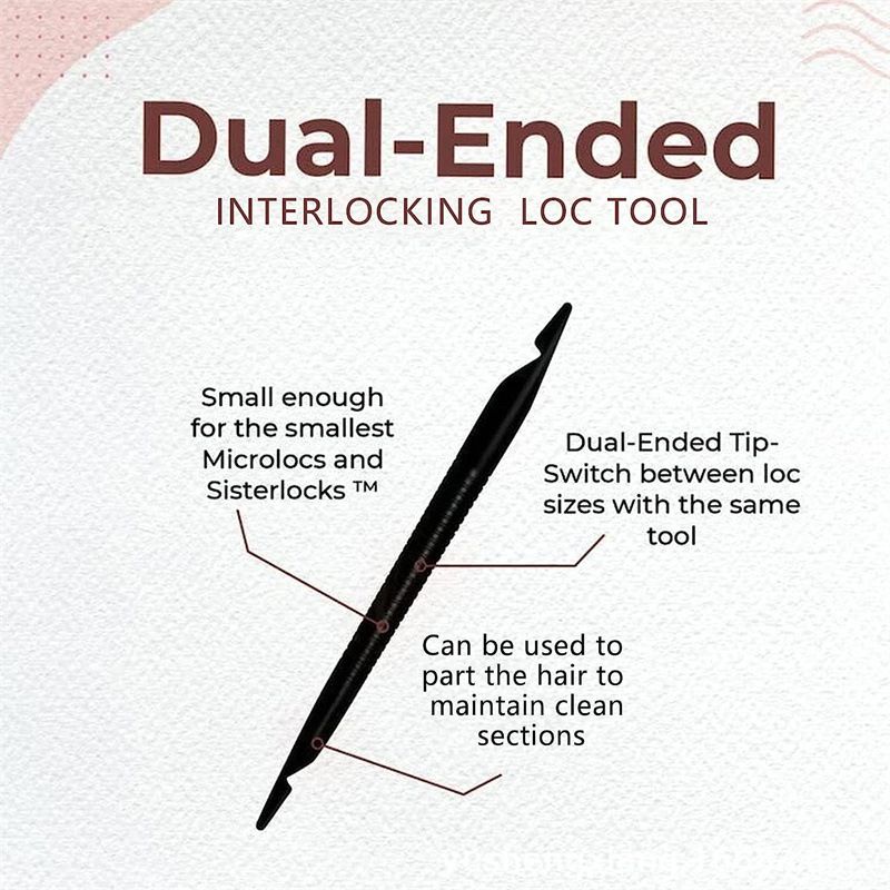 Double Ended Crochet Hooks, Needle Double Headed Crochet Hook Styling Durable Hair Making Interlocking Tool for(2PCS) — image 3