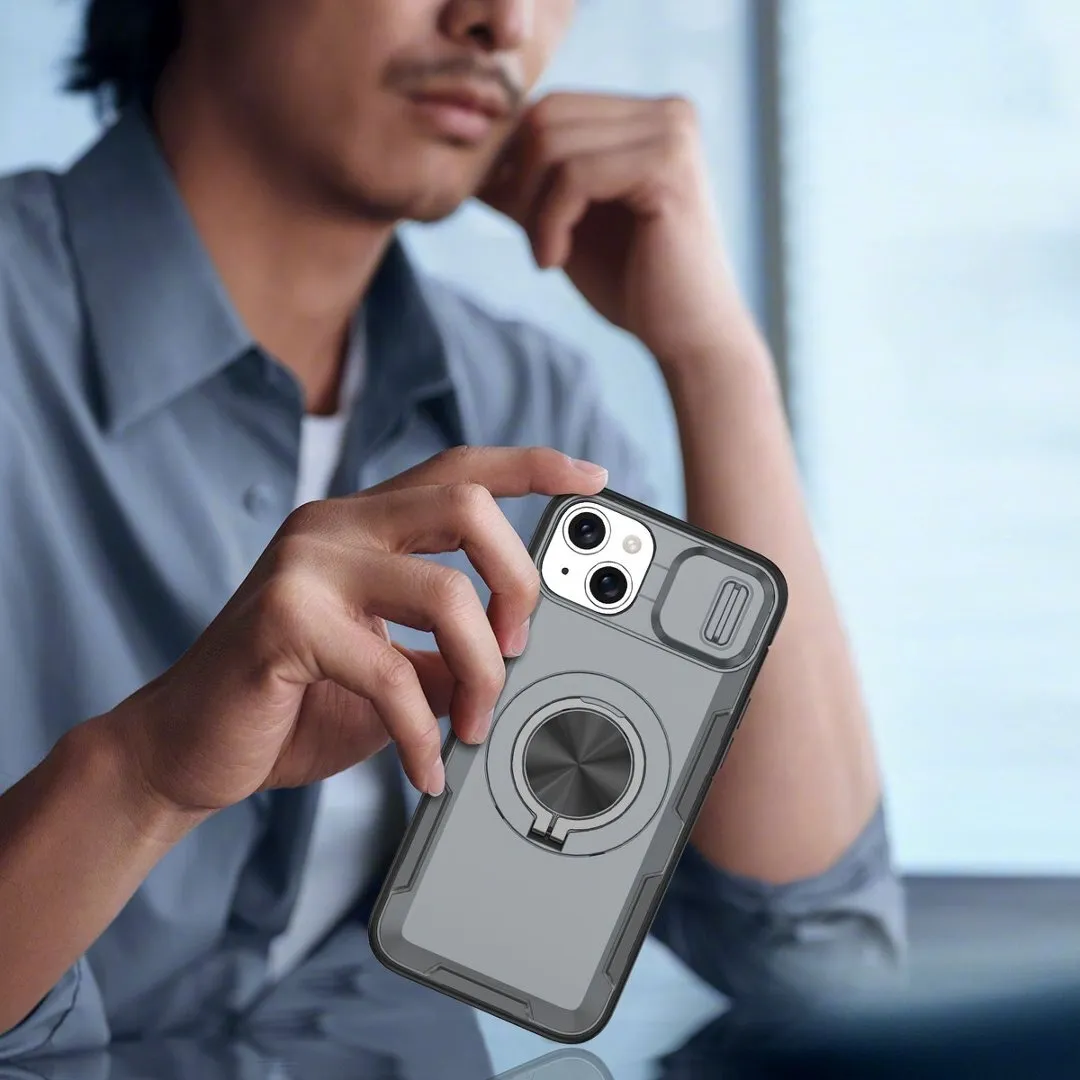 2-in-1 Magnetic Sliding Lens Case, Grey for iPhone 14 Plus โ image 5